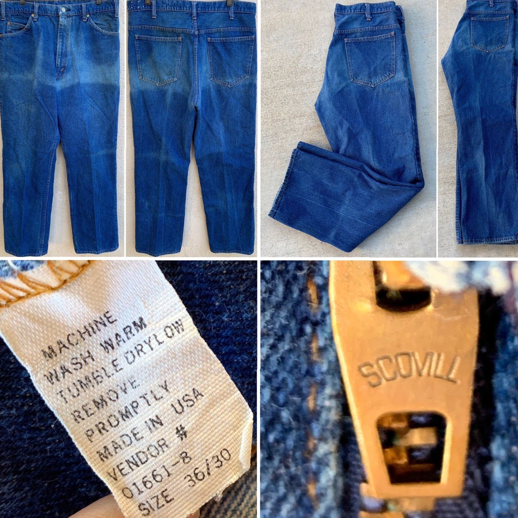 Vintage VINTAGE Unbranded Jeans Rockabilly 5 Pocket Denim USA Scovill Zipper 36 Waist 30 Inseam 31 Rise High Men Size US 36 / EU 52 - 2 Thumbnail