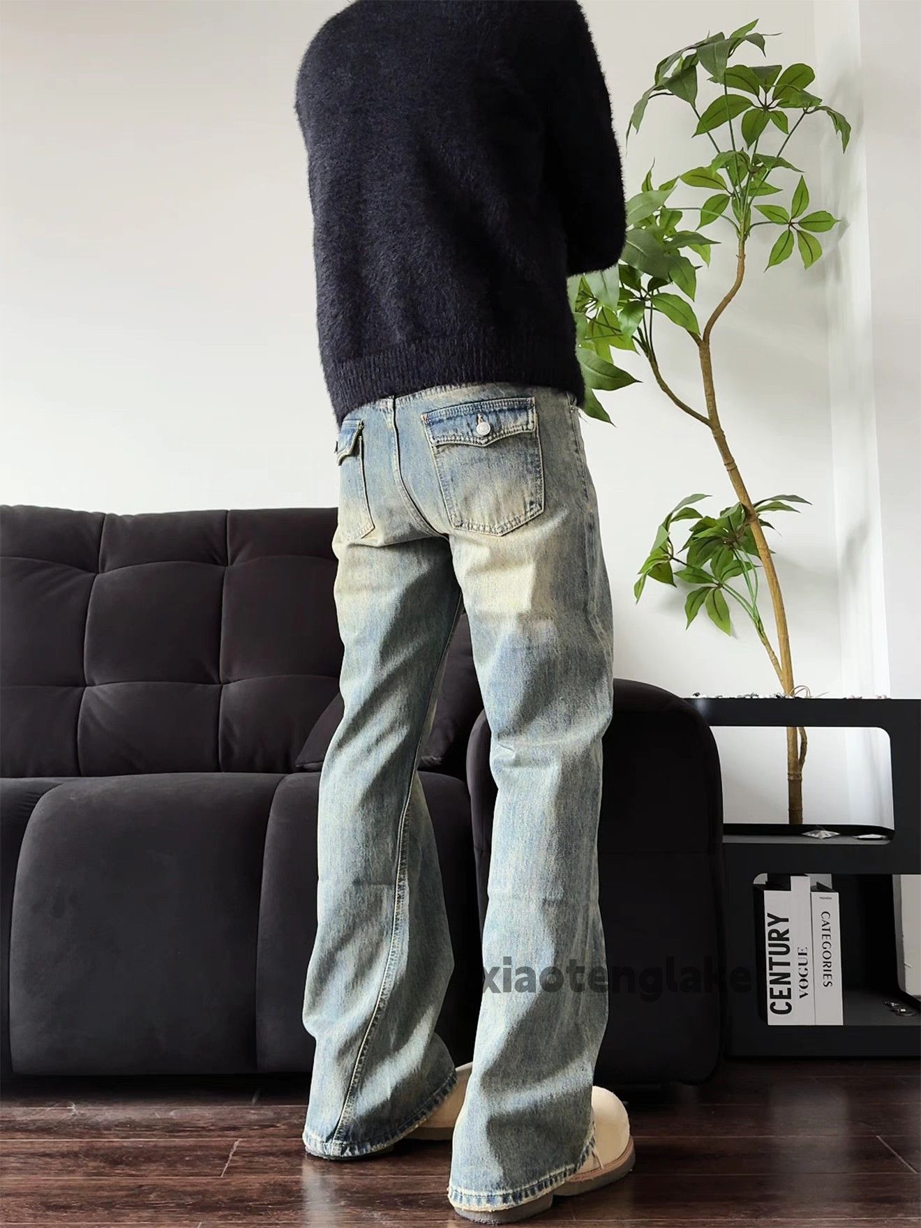 Jean × Vintage washed faded cleanfit yuppie loose bootcut rusty jeans Size US 28 / EU 44 - 3 Thumbnail