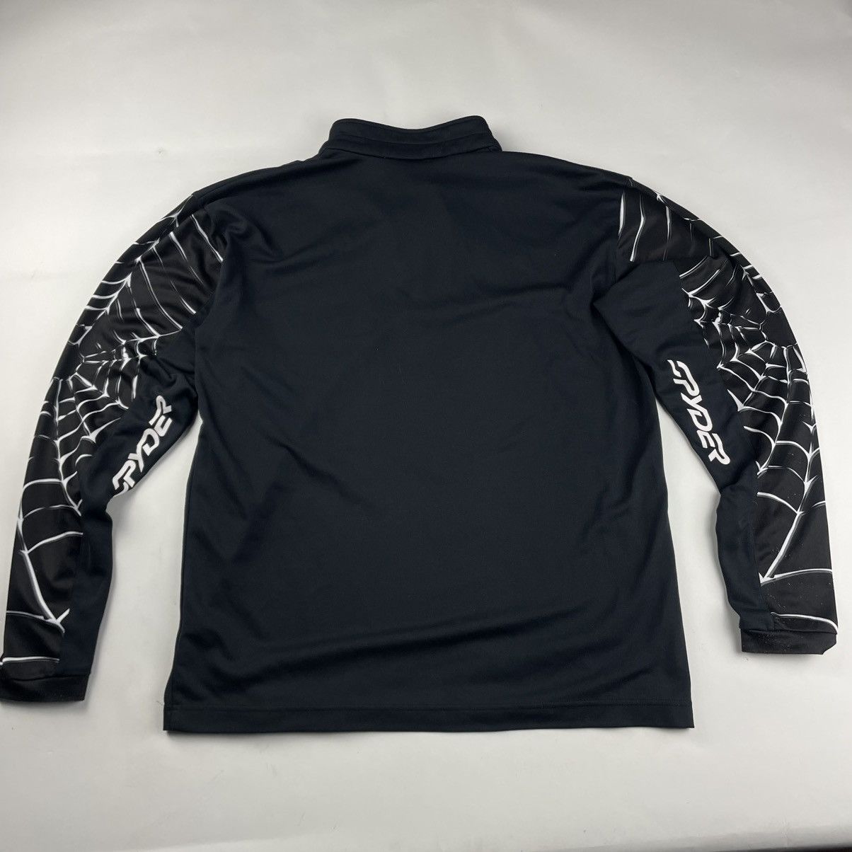 Spyder × Supreme VTG 90s Spyder Sweatshirt Black Spider Web 1/4 Zip Pullover Size US L / EU 52-54 / 3 - 16 Thumbnail