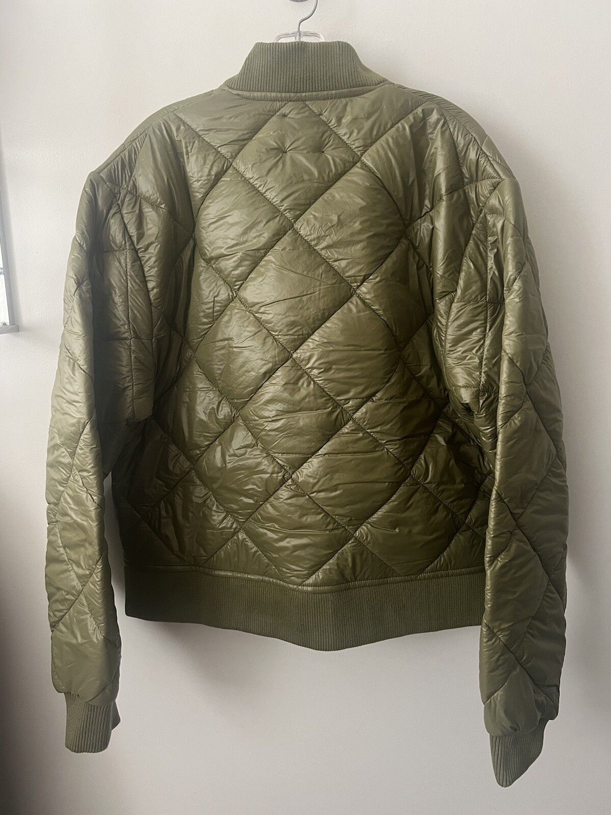 Warren Lotas Olive Green Quilted Bomber Jacket Size US S / EU 44-46 / 1 - 2 Thumbnail