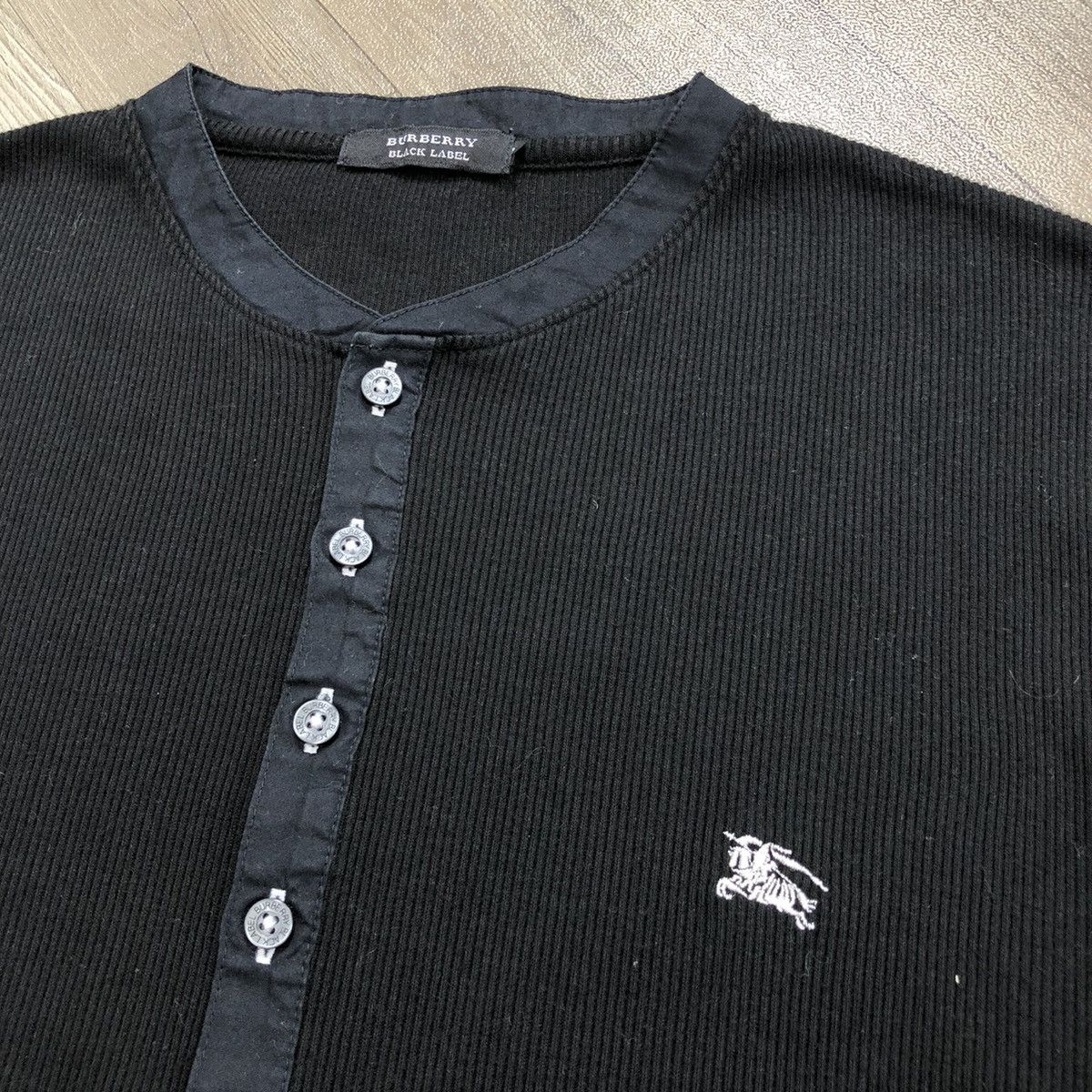 Burberry Burberry London Black Label Long Sleeve Half Button Tee Size US M / EU 48-50 / 2 - 6 Thumbnail
