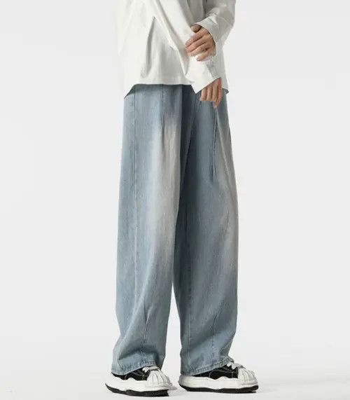 Japanese Brand × Jean American retro washed loose straight wide-leg jeans Size US 32 / EU 48 - 4 Thumbnail