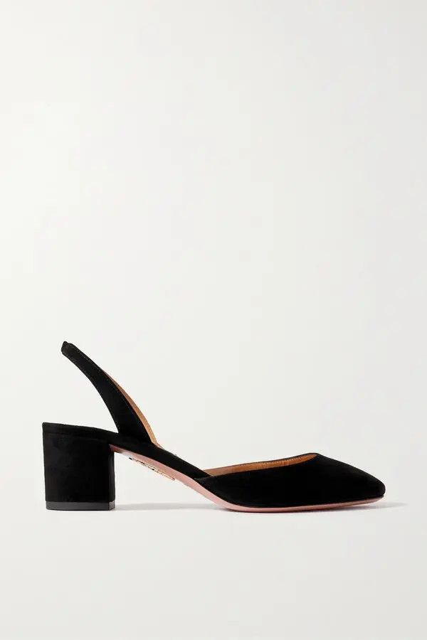 Aquazzura o1y0625 Leather Pumps in Black Size US 7.5 / IT 37.5 - 1 Thumbnail