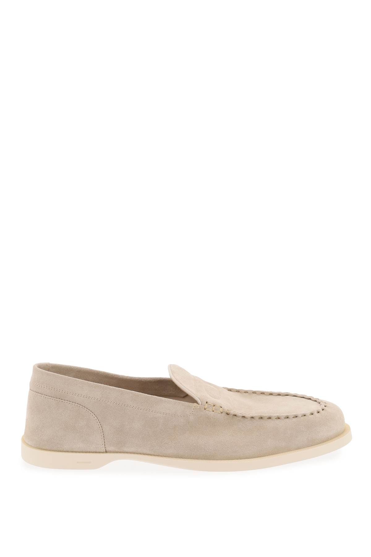 image of John Lobb Suede Leather Pace Loafers For in Sand, Men's (Size 11)
