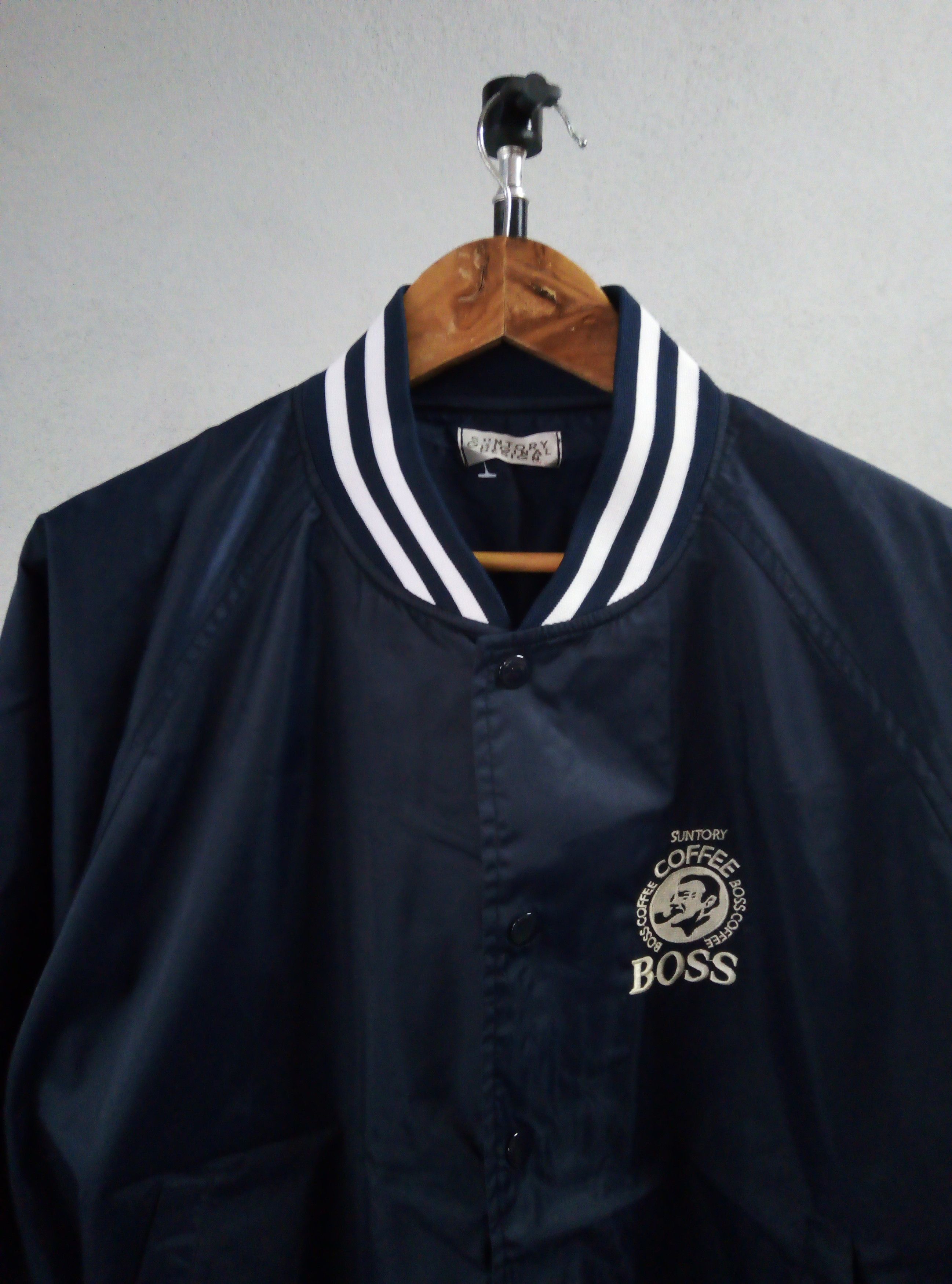 Vintage Suntory boss coffee varsity bomber jacket Size US L / EU 52-54 / 3 - 7 Thumbnail