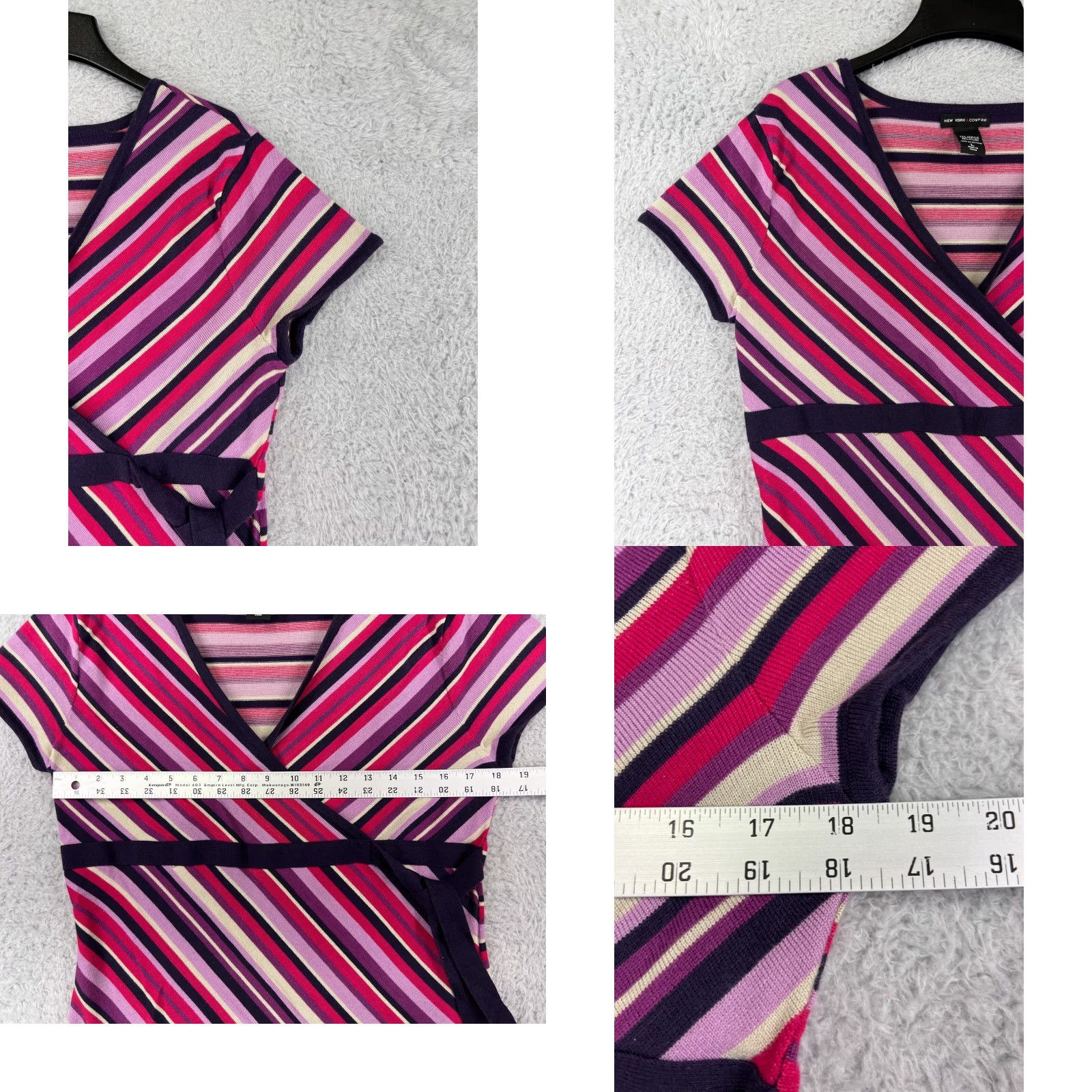 Vintage New York & Company Shirt Mens Large Pink Striped 70s Retro Look Acrylic Size L / US 10 / IT 46 - 8 Thumbnail