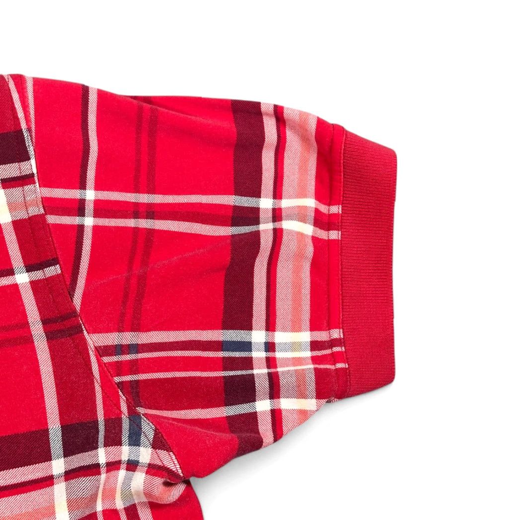 Vintage VINTAGE Ivy Crew Polo Shirt Men's LARGE Red Plaid Sailing Nautical 90s Shirt Size US L / EU 52-54 / 3 - 6 Thumbnail