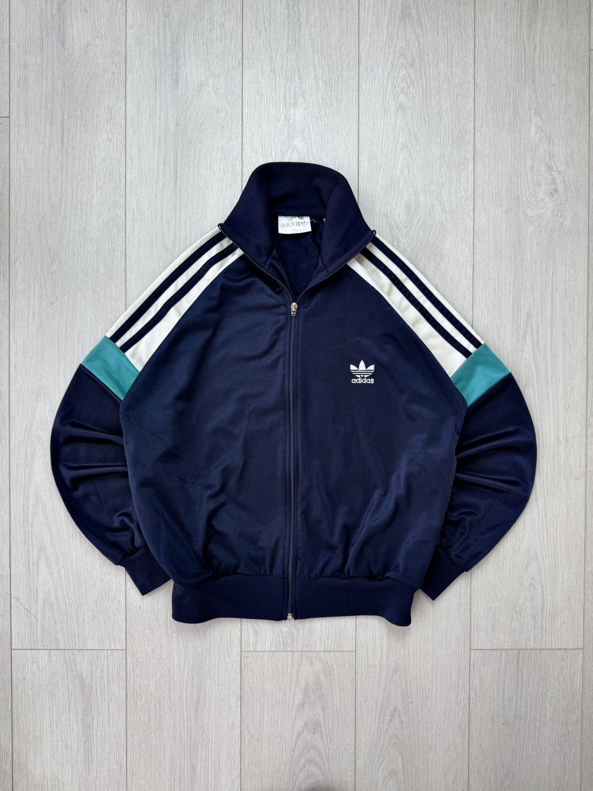 Adidas Vintage 80s Adidas Retro Track Jacket Trefoil Logo Y2K 90s Size US S / EU 44-46 / 1 - 1 Thumbnail