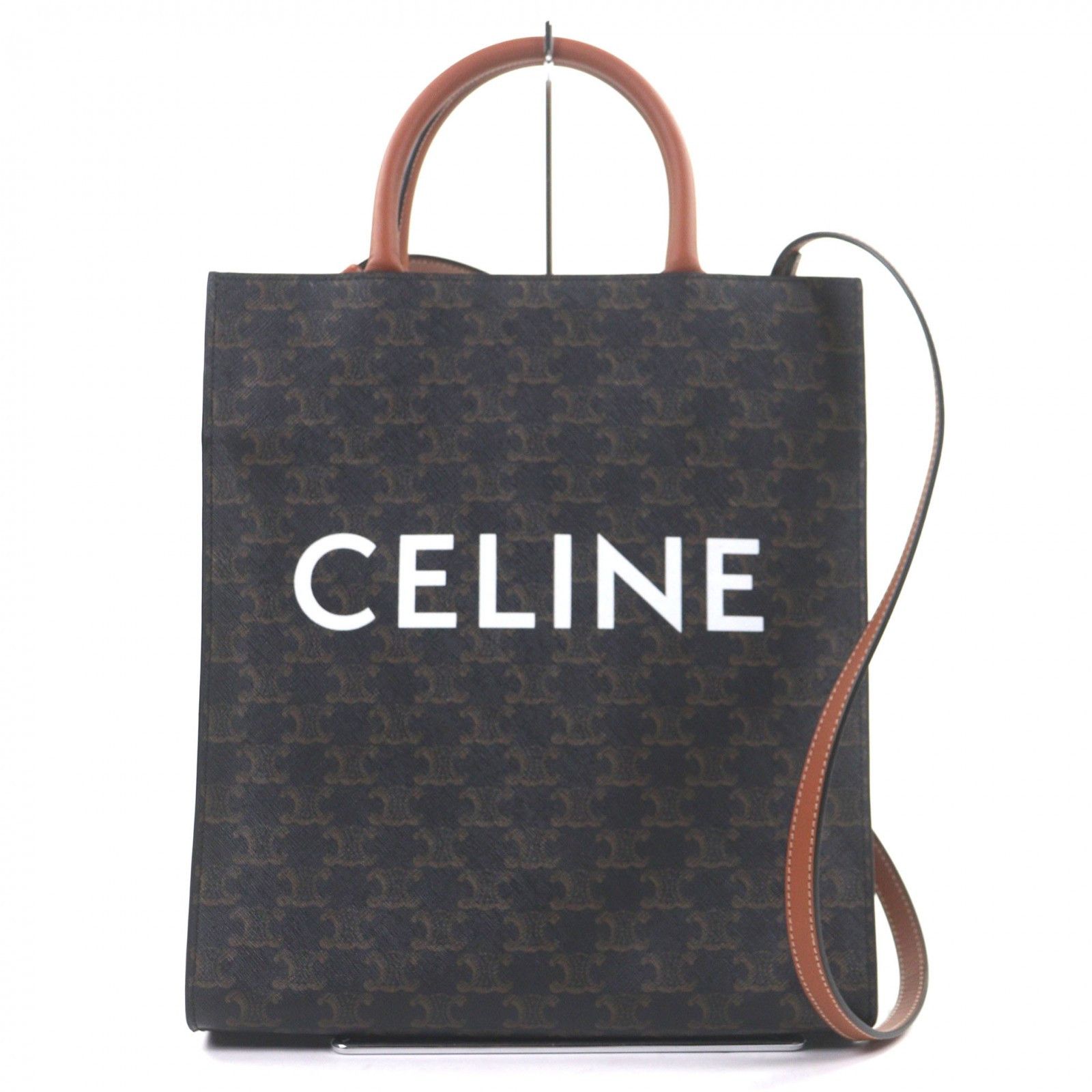 Celine Celine CELINE Vertical hippopotamus Triomphe Canvas Tote Bag Textile Tote Bag 191542BZK 04LU DUTY FREE for USA Size ONE SIZE - 1 Thumbnail