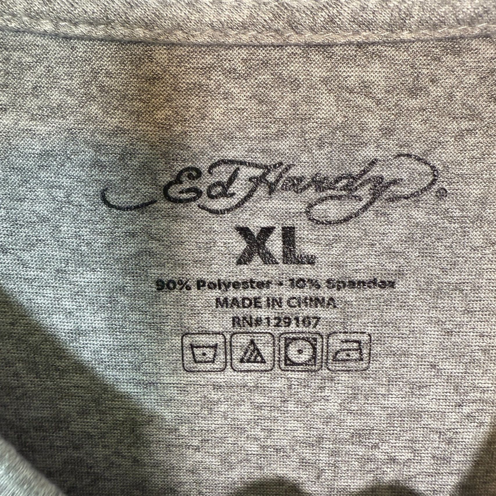 Ed Hardy Ed Hardy Mens XL Gray Crewneck T-Shirt Short Sleeve Rose Graphic Y2K Vintage: No Size US XL / EU 56 / 4 - 7 Thumbnail