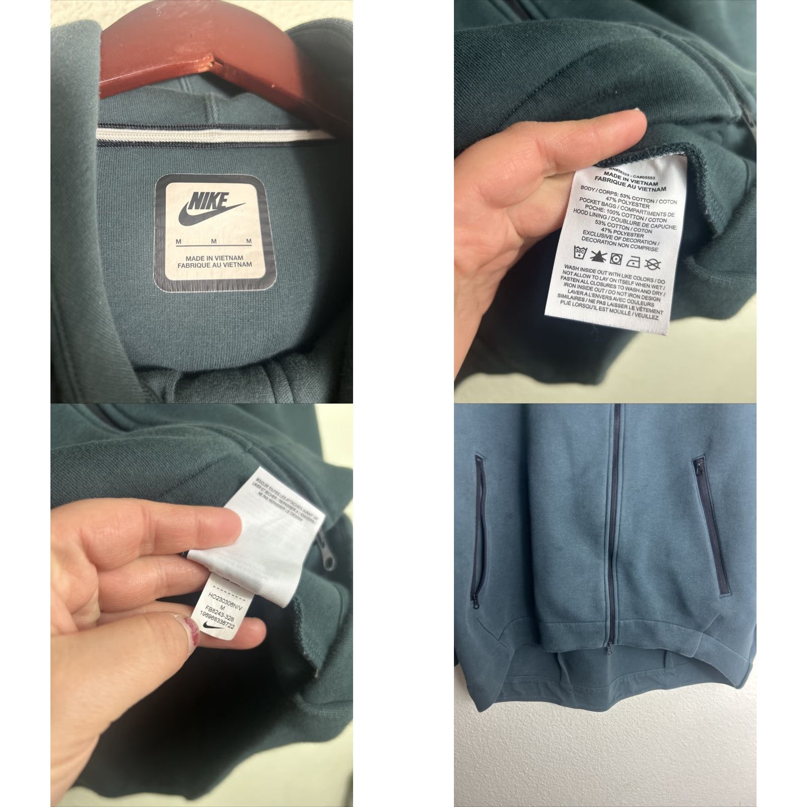 Nike Nike Sportswear Tech Fleece Hoodie Womens M Green Oversized Full Zip Size M / US 6-8 / IT 42-44 - 8 Thumbnail