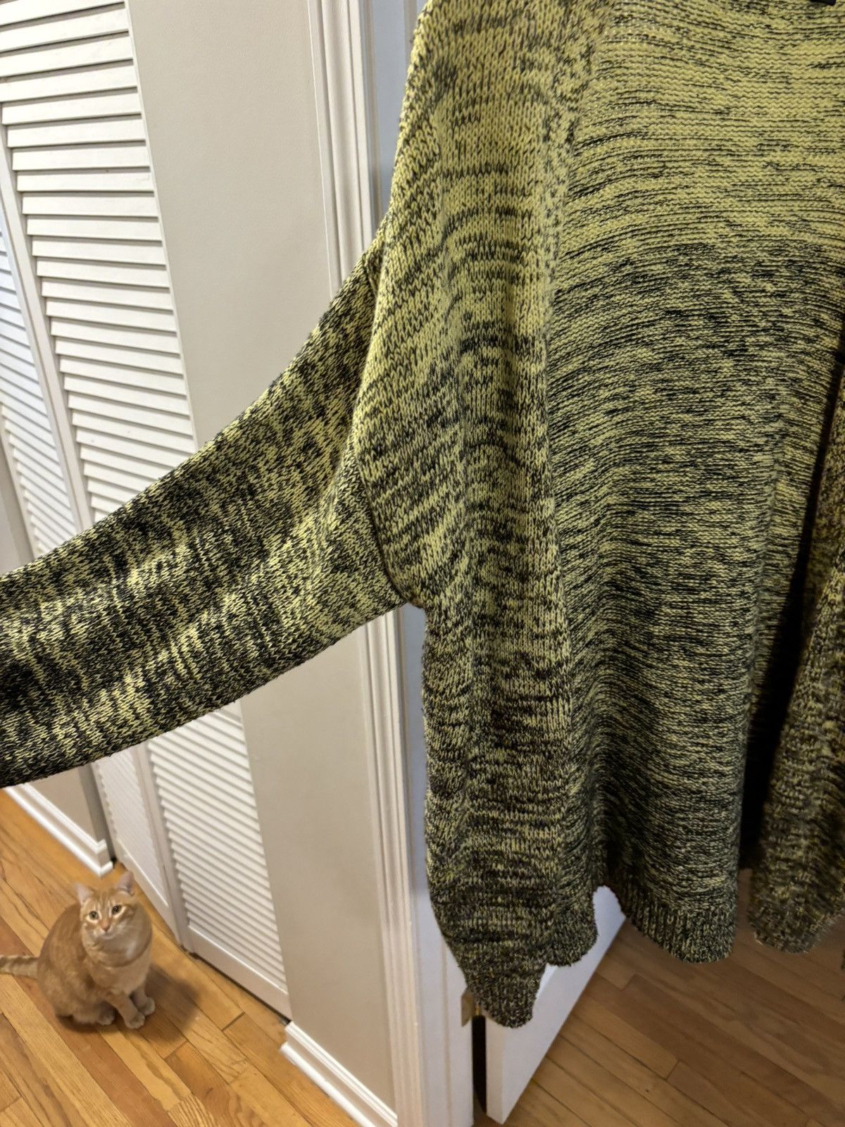 Alexander Wang Black and yellow thick woven cardigan Size US XL / EU 56 / 4 - 2 Thumbnail