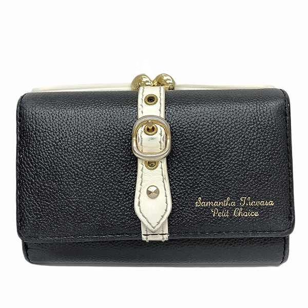 Other Samantha Thavasa Black White Trifold Wallet Canvas Short