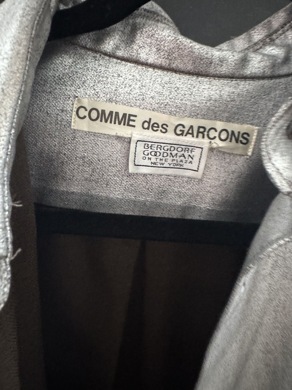Comme des Garcons Comme des Garçons Metallic Silver Button Up Shirt Size S / US 4 / IT 40 - 4 Thumbnail