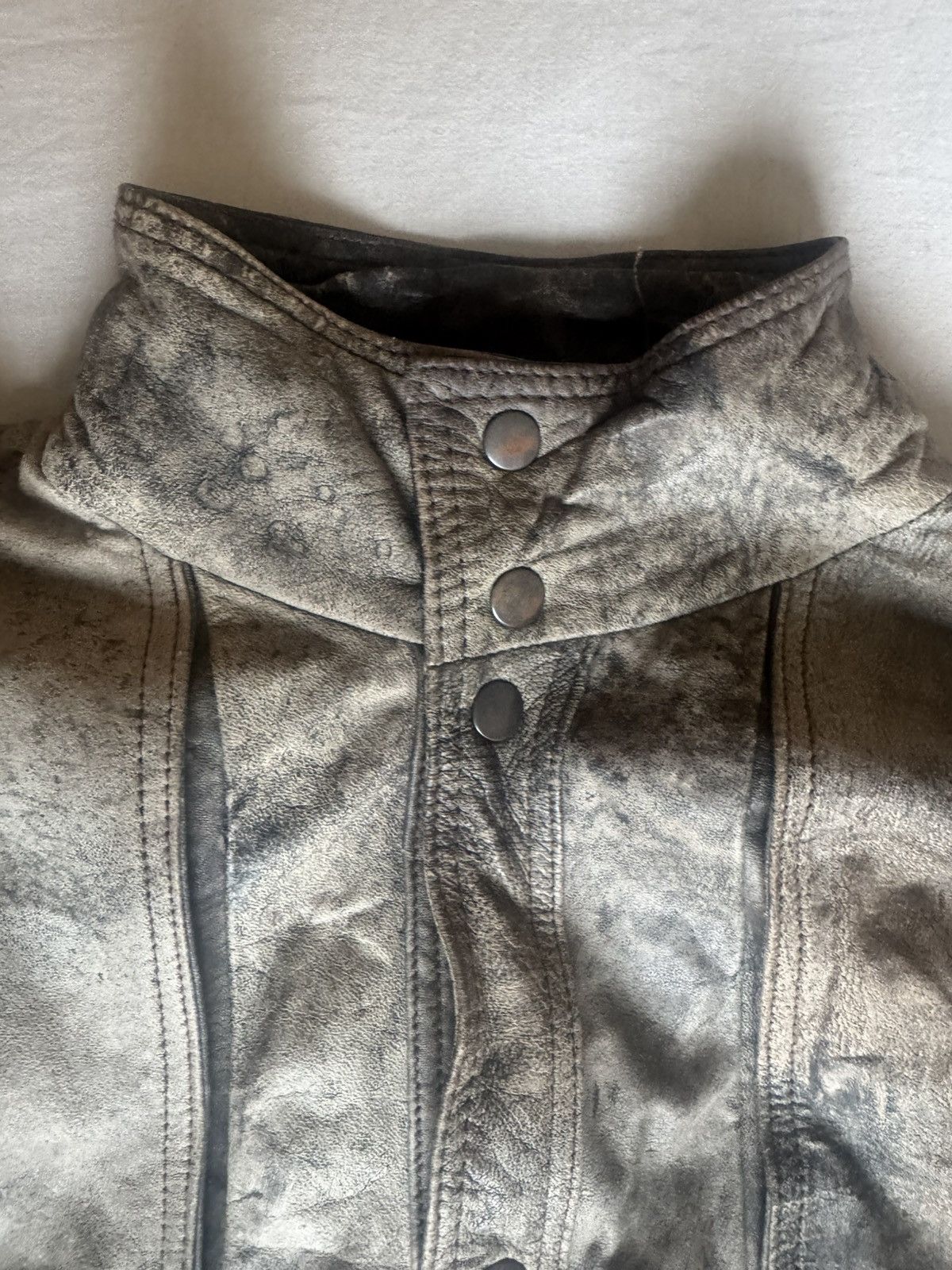 Vintage Oversized khakim military leather bomber jacket size M-L Size US L / EU 52-54 / 3 - 8 Thumbnail