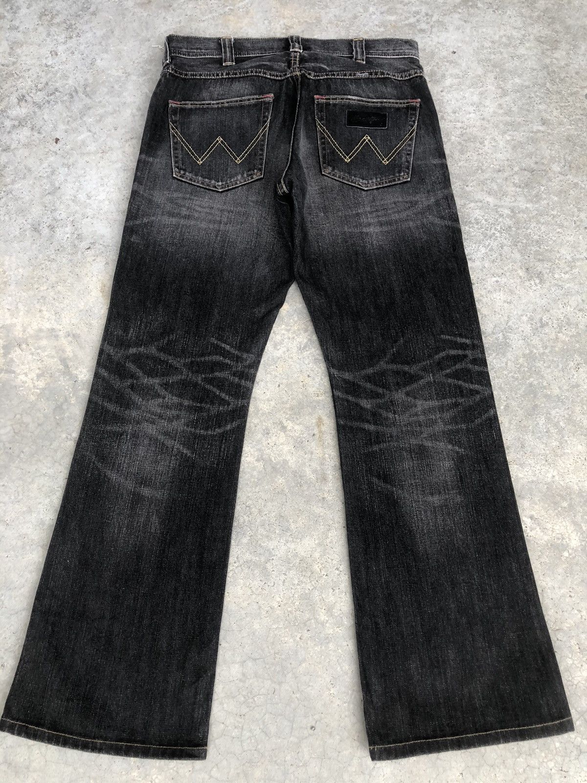 Y2k Wrangler Flared Jeans Distressed Jeans