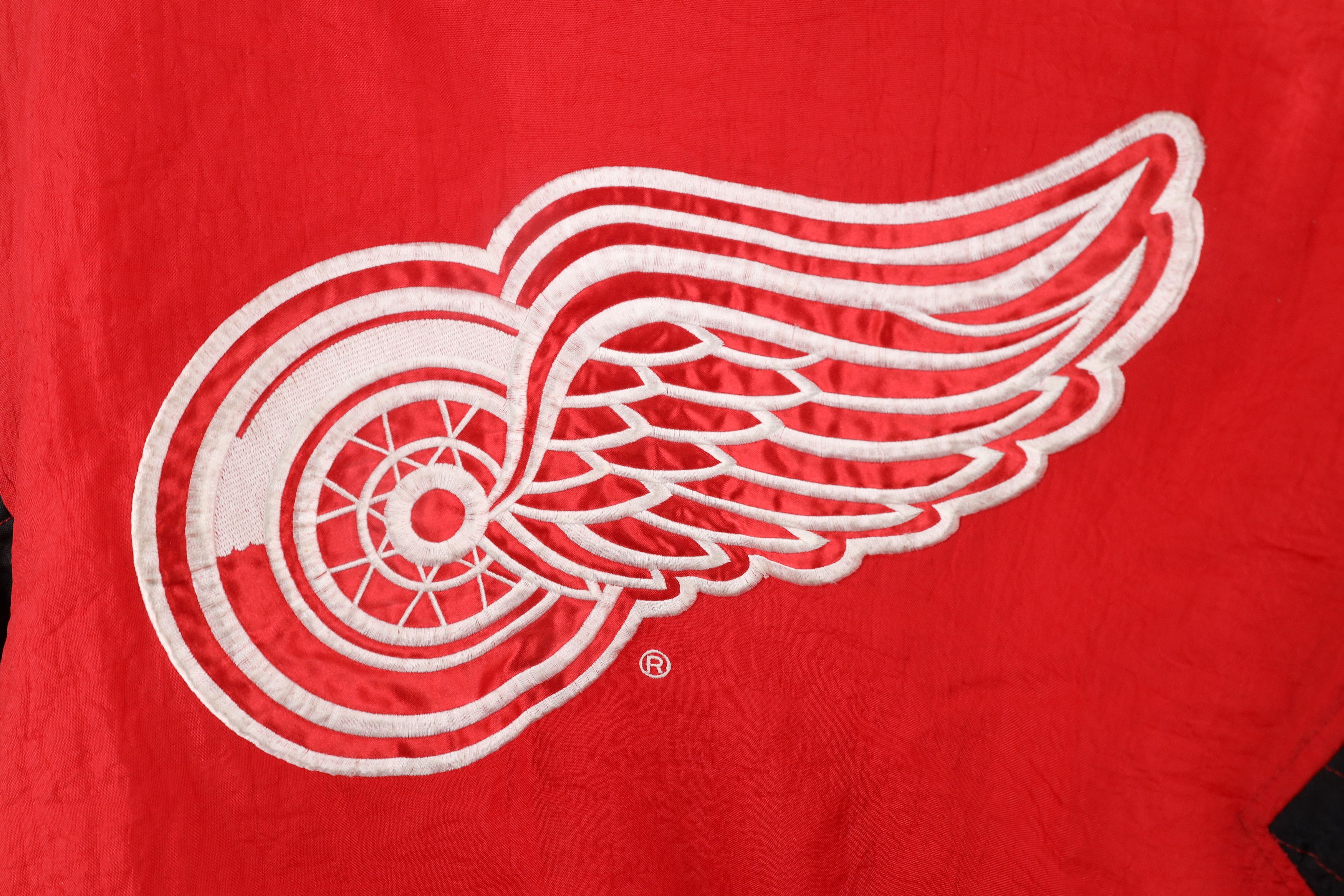 Starter × Vintage Vintage 90s Starter Detroit Red Wings Hockey Hooded Jacket Size US L / EU 52-54 / 3 - 13 Thumbnail