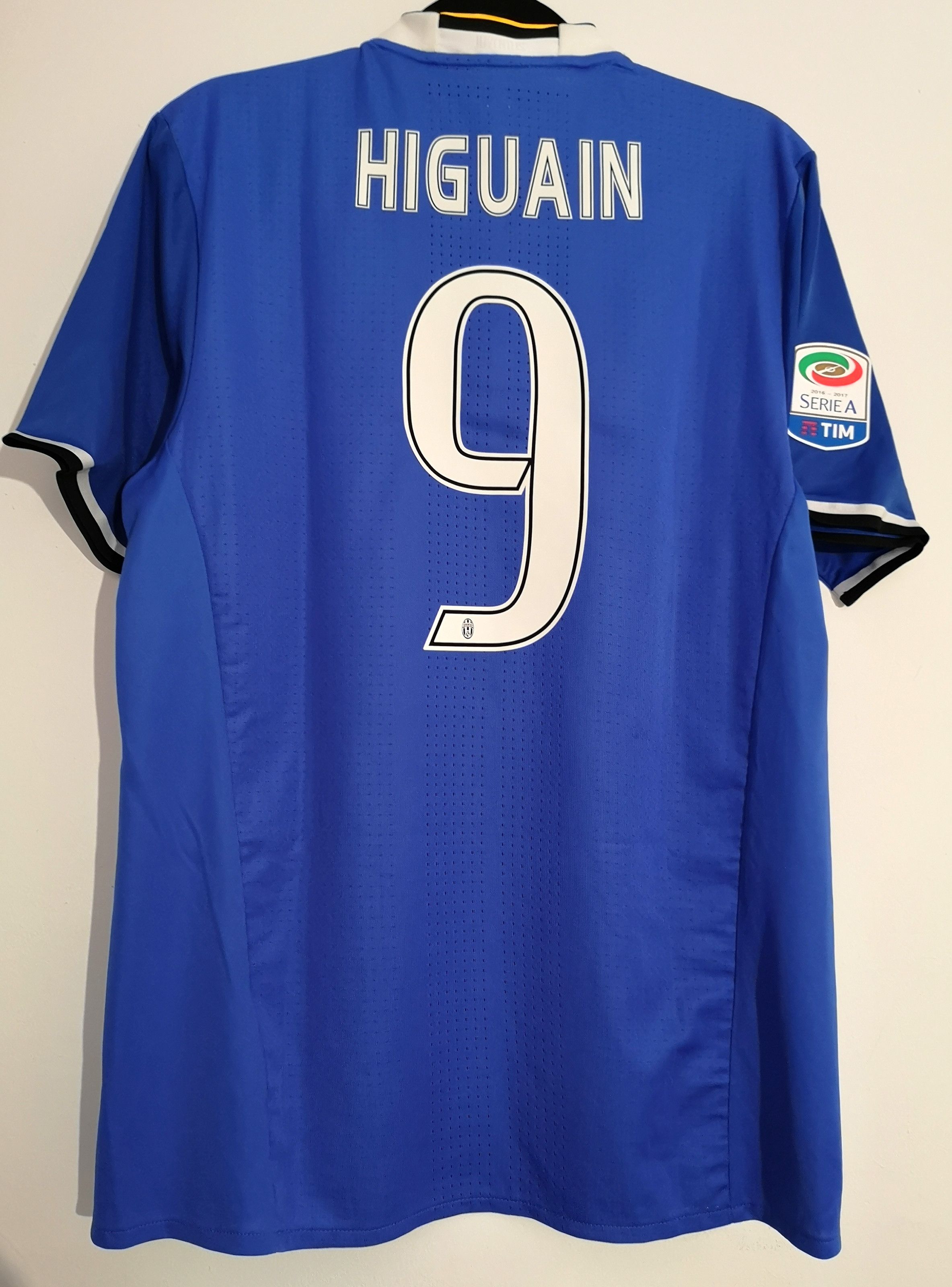 image of Adidas Juventus Away 2016/2017, Match Issue Serie A, Higuain in Blue, Men's (Size XL)