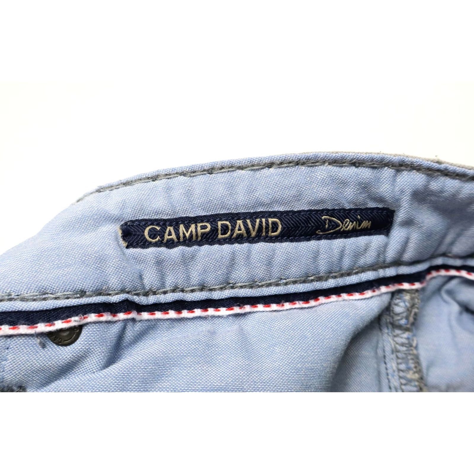 Vintage CAMP DAVID Jeans Men Regular Grey Faded Denim Zip Fly W33/L34 - 33x34 Regular Fit"} Size US 33 - 7 Thumbnail