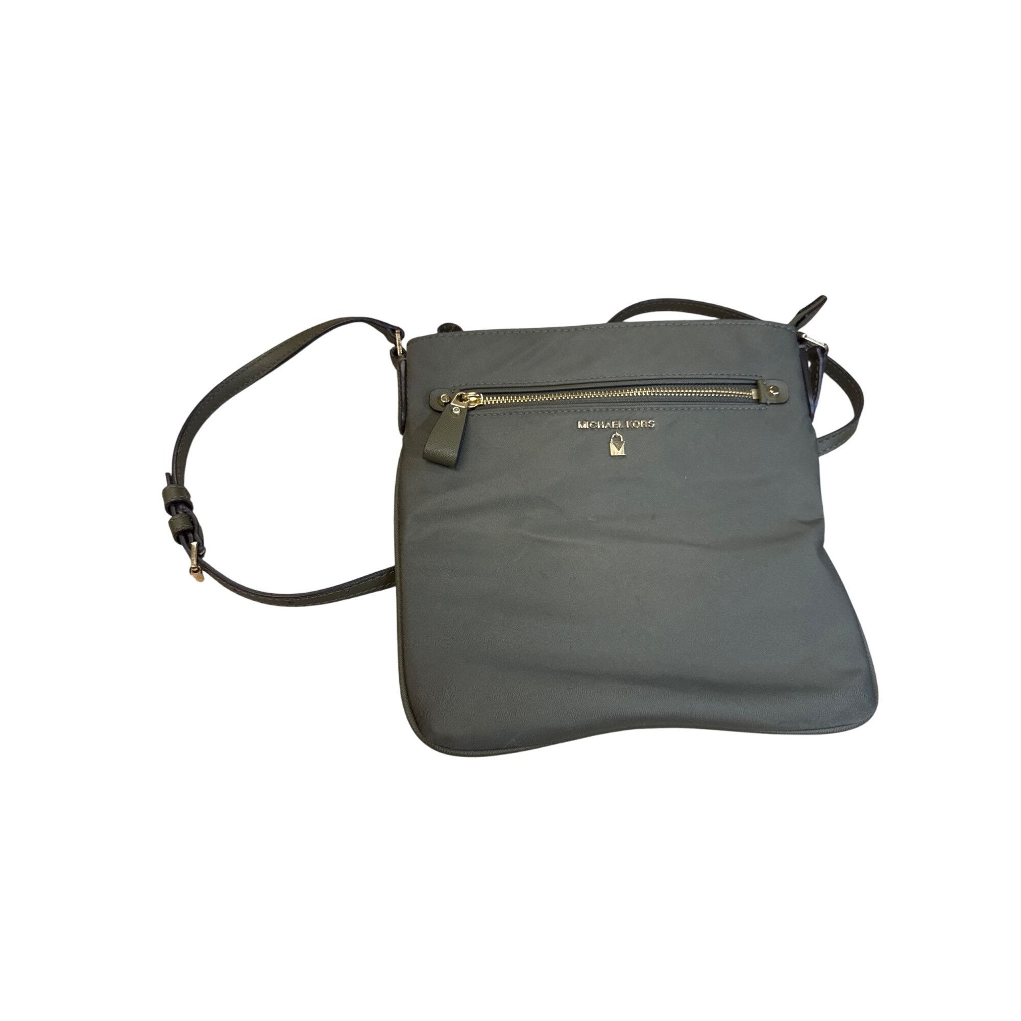 Michael Kors Michael Kors Womens Green Canvas Crossbody Purse SKU 7823 Size ONE SIZE - 14 Thumbnail