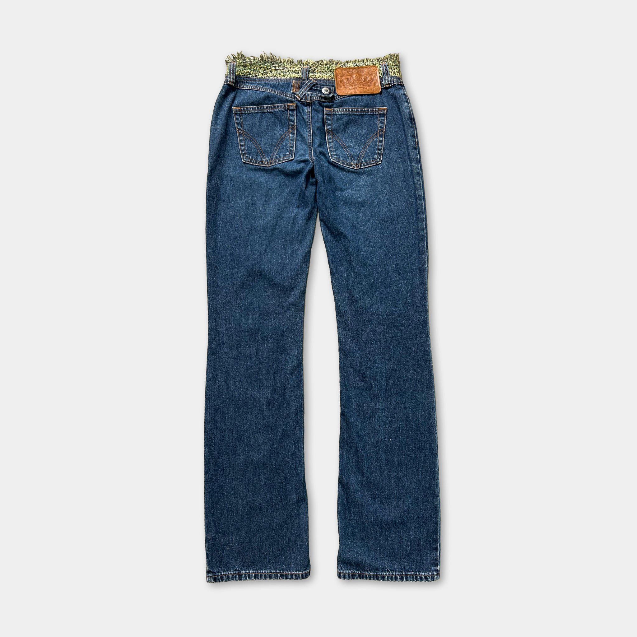 Dolce & Gabbana Dolce & Gabbana Blue Tweed Denim Jeans Size 24" / US 00 / IT 34 - 4 Thumbnail