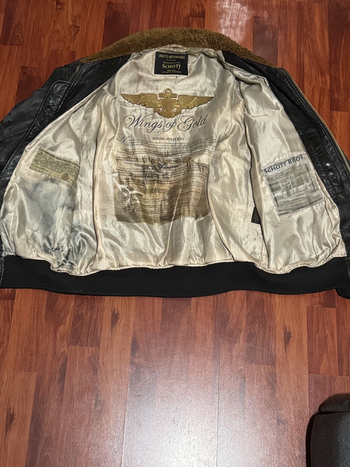 Schott Vintage Schott Wings of Gold G-1 Flight Jacket Brown Size L Size US L / EU 52-54 / 3 - 4 Thumbnail