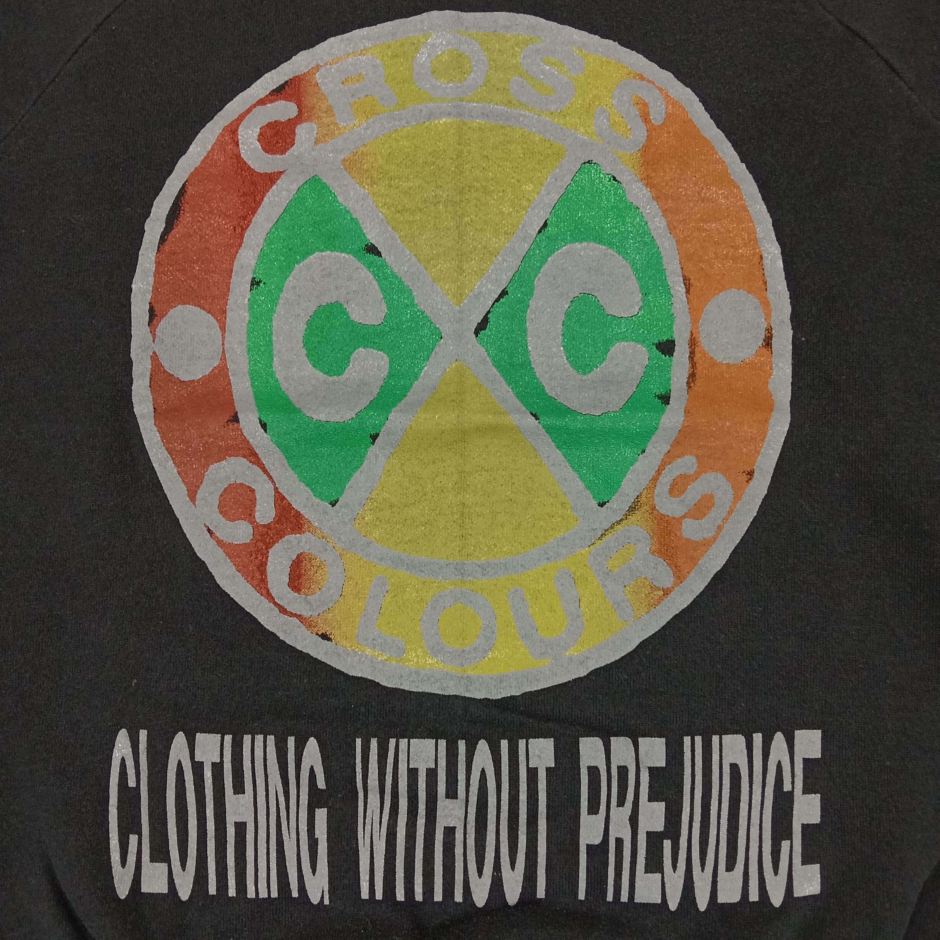Cross Colours × Vintage Cross Colours Clothing Without Prejudice Big Logo Sweatshirt Size US S / EU 44-46 / 1 - 2 Thumbnail