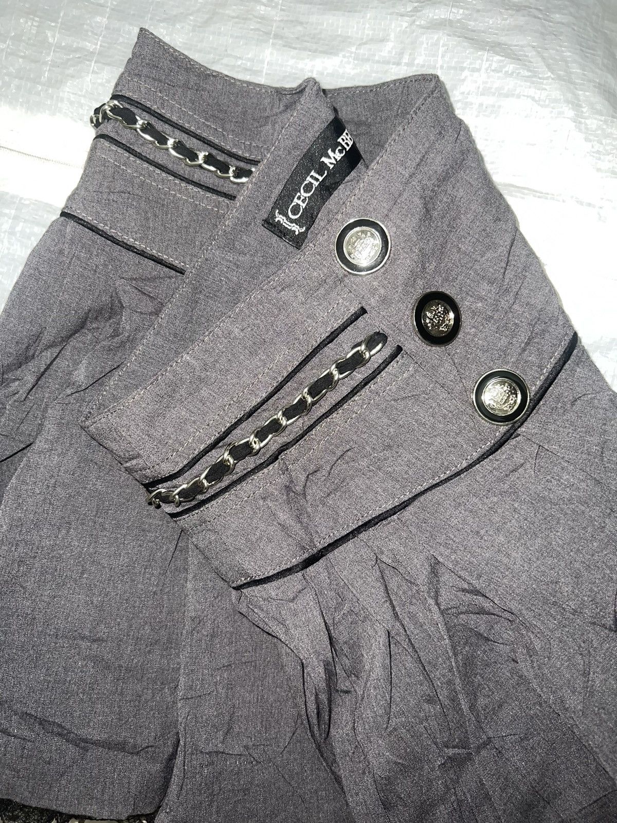 Japanese Brand CECIL McBEE grey pleated skirt 🎀☠️ Size 27" / US 4 / IT 40 - 6 Thumbnail