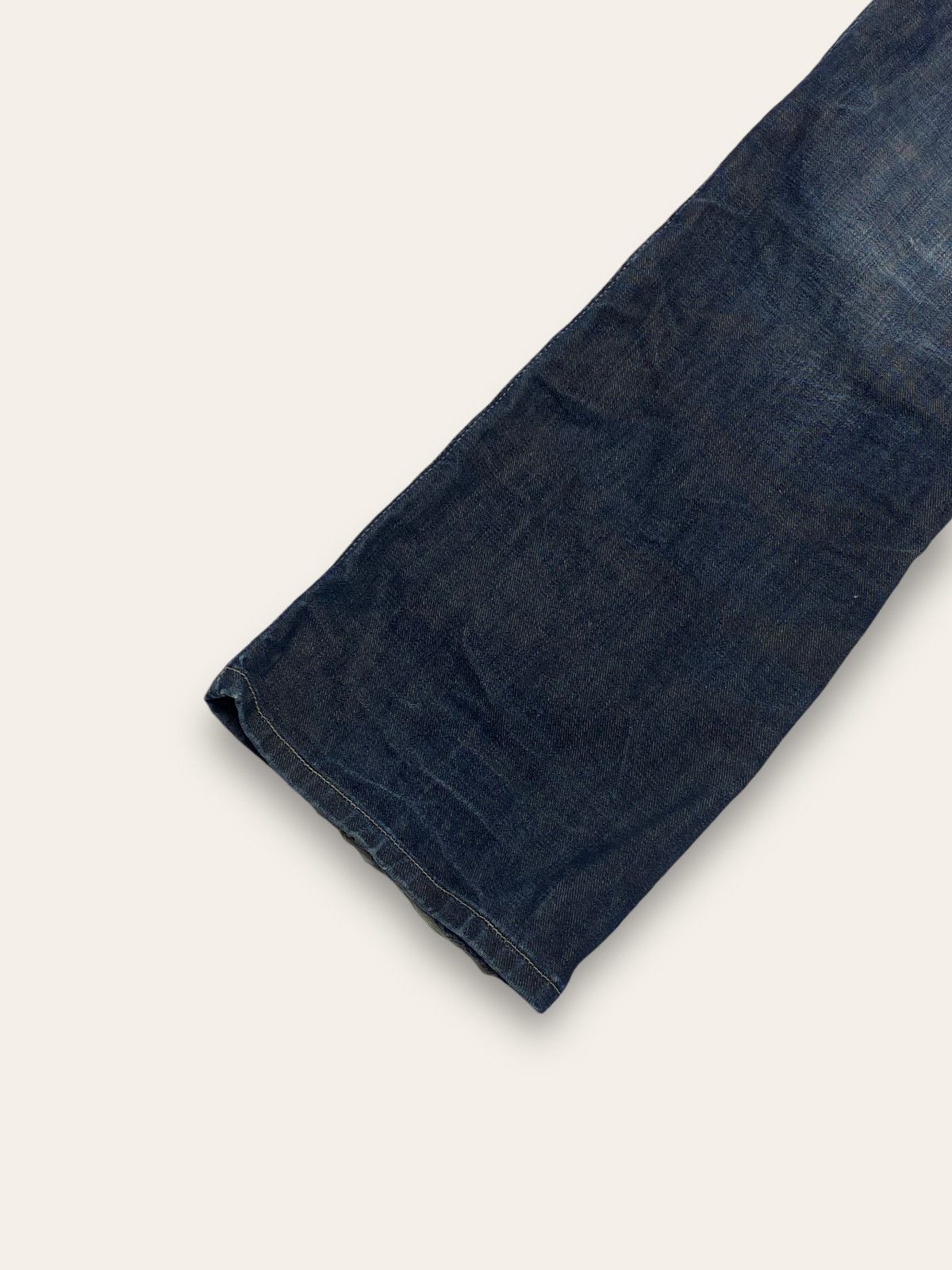 Jean Vintage WRANGLER SHARKEY Navy Denim Jeans Y2K Size US 34 / EU 50 - 4 Thumbnail