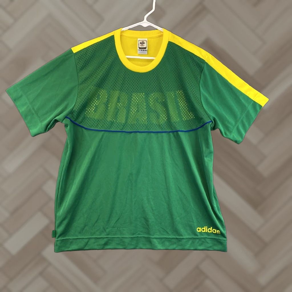 Adidas adidas adidas Brasil Tee 2006 FIFA World Cup Germany Football Soccer Brazil Jersey Shirt L /80-70 Size US L / EU 52-54 / 3 - 1 Thumbnail