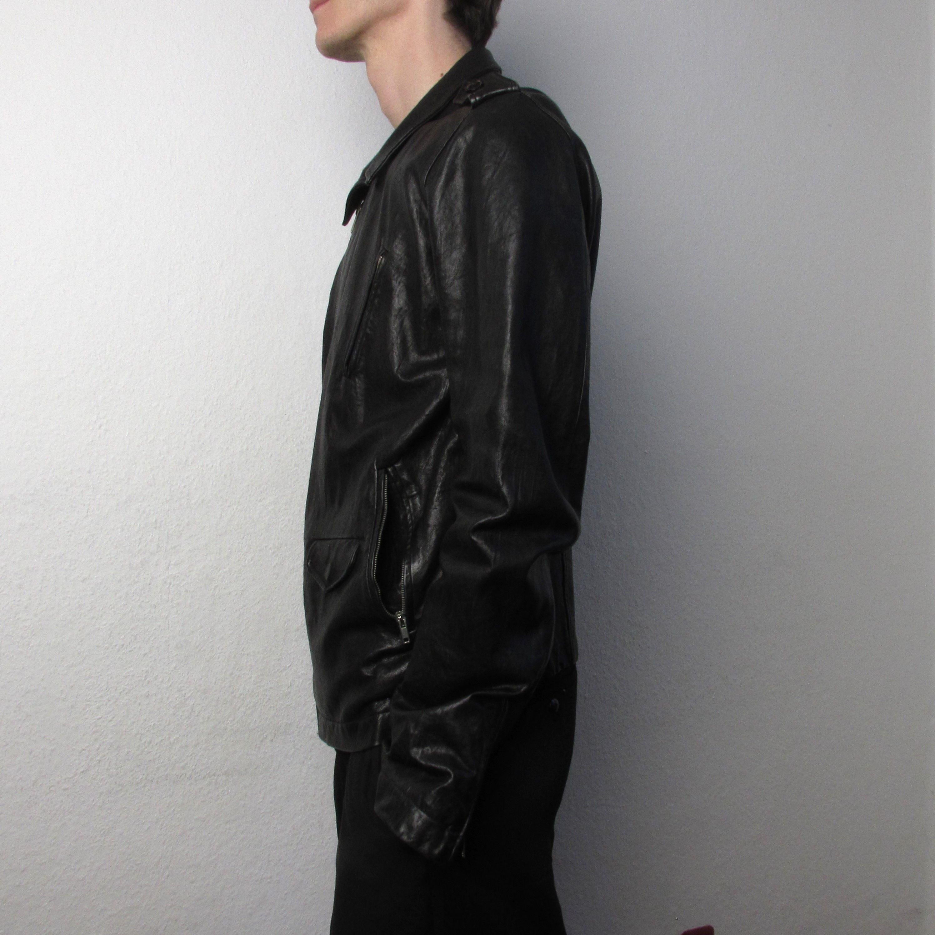 Rick Owens FW09 "CRUST" Hammered Lamb Stooges Leather Jacket Rick Owens Size US XL / EU 56 / 4 - 20 Thumbnail