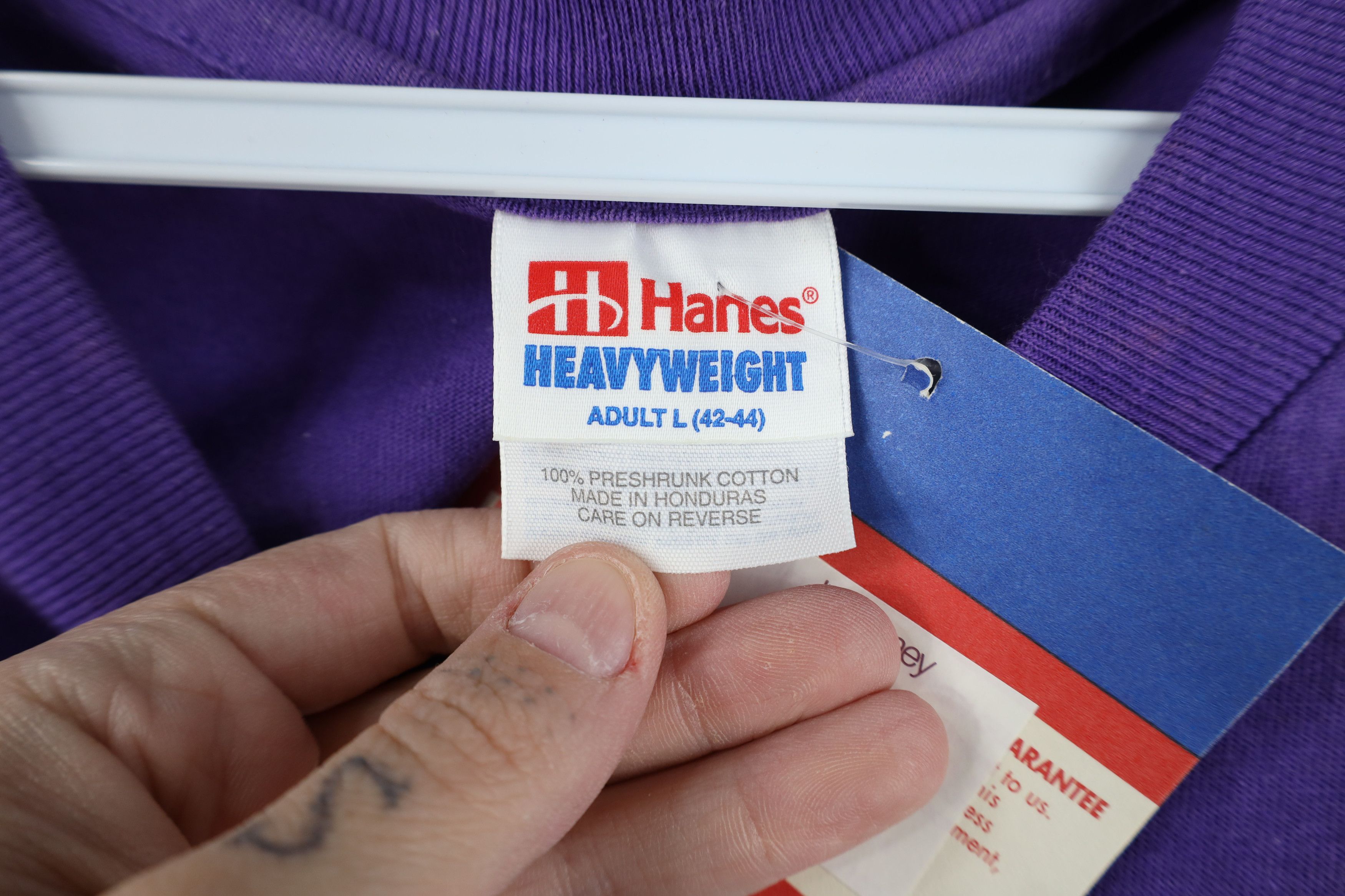 Hanes Deadstock Vintage 90s Atlanta Torch Relay T-Shirt Purple Size US L / EU 52-54 / 3 - 5 Thumbnail