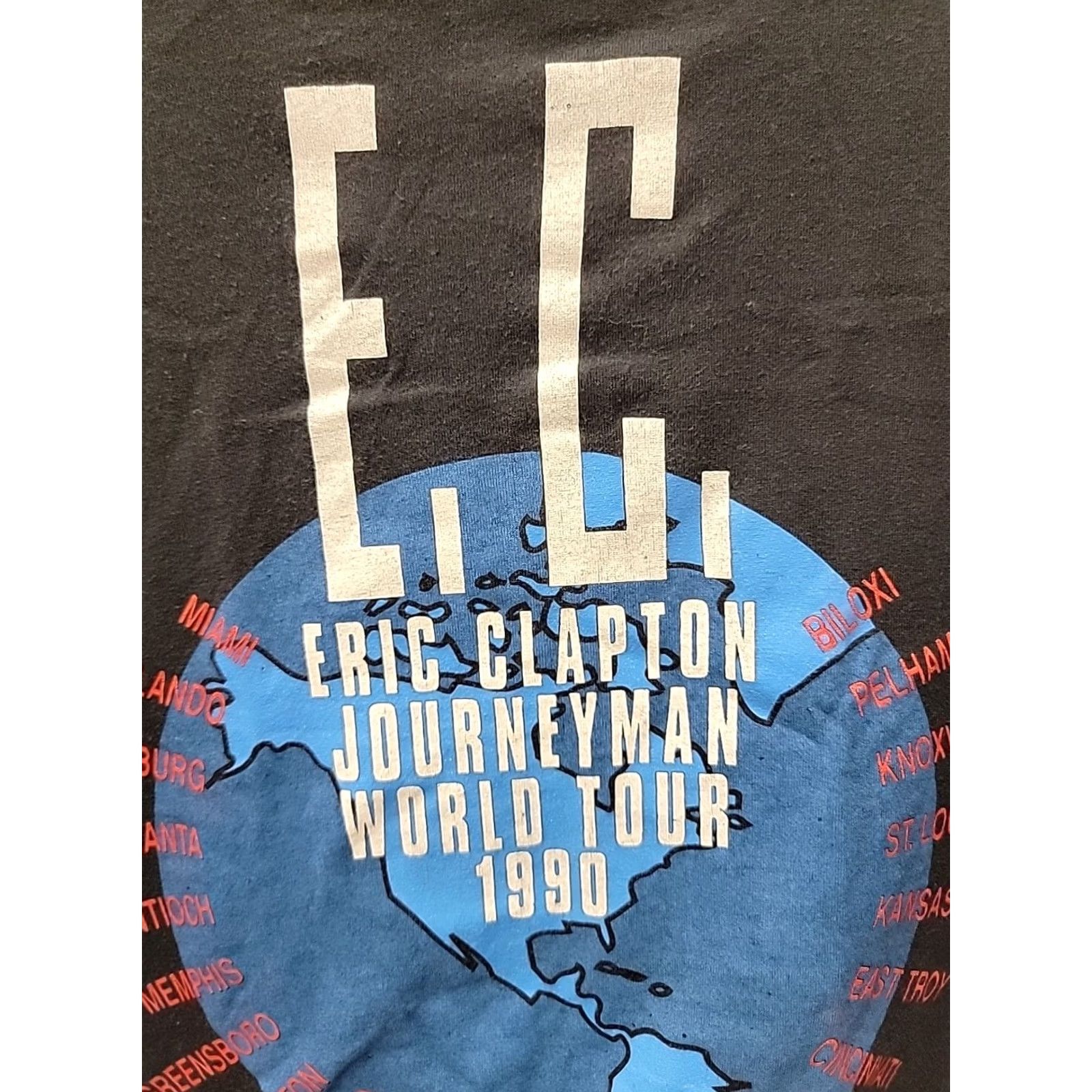 Vintage Vintage Eric Clapton Journeyman Tour Shirt Mens XL Black Single Stitch T-Shirt Logo 1990s Climbs Size US XL / EU 56 / 4 - 6 Thumbnail