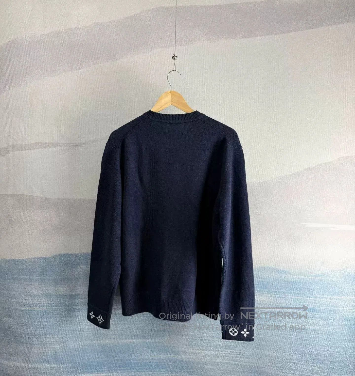 Louis Vuitton Louis Vuitton Navy Logo Cashmere Knit Sweater. Size US L / EU 52-54 / 3 - 3 Thumbnail