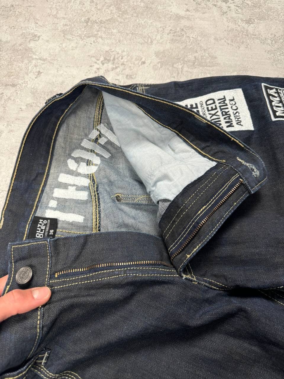Southpole RARE Southpole Fight Club Blue Baggy Y2K Jeans Size 36 Size US 36 / EU 52 - 20 Thumbnail