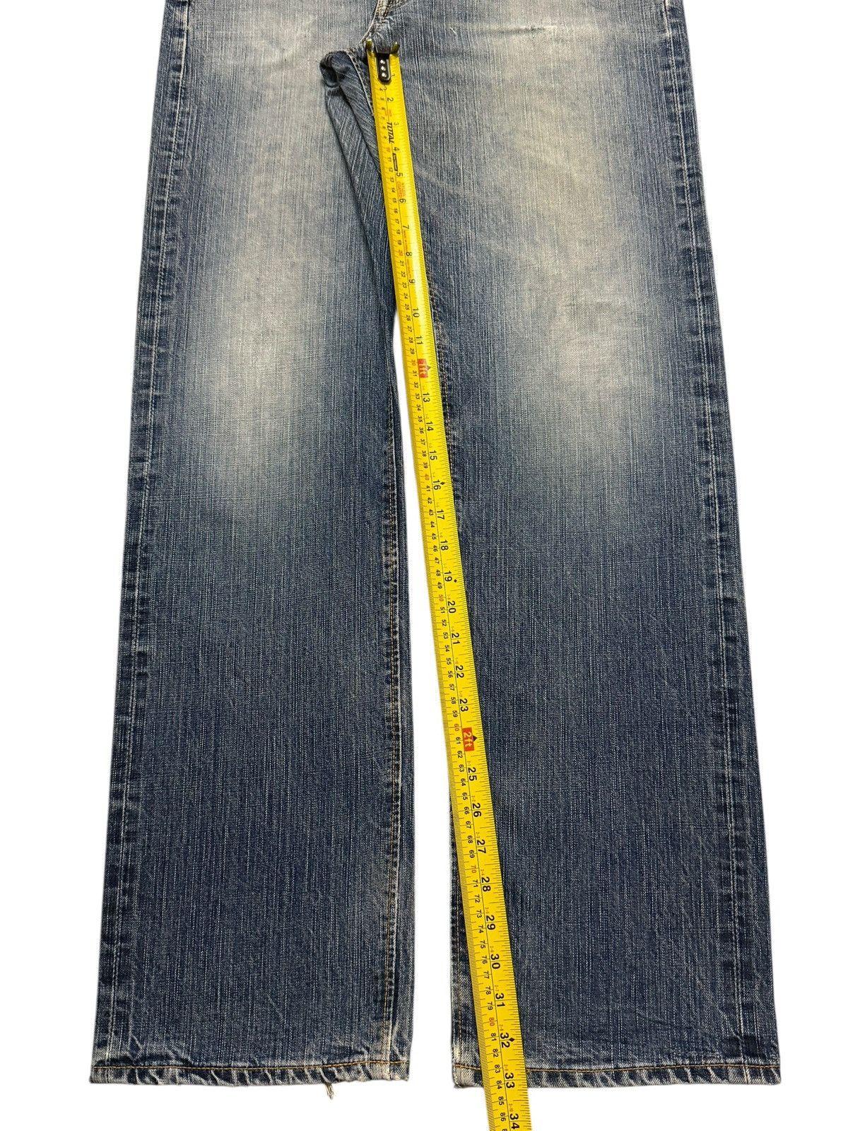 Edwin Vintage 90s Edwin 505zx Selvedge Blue Faded Wash Wide Leg Size US 33 - 13 Thumbnail