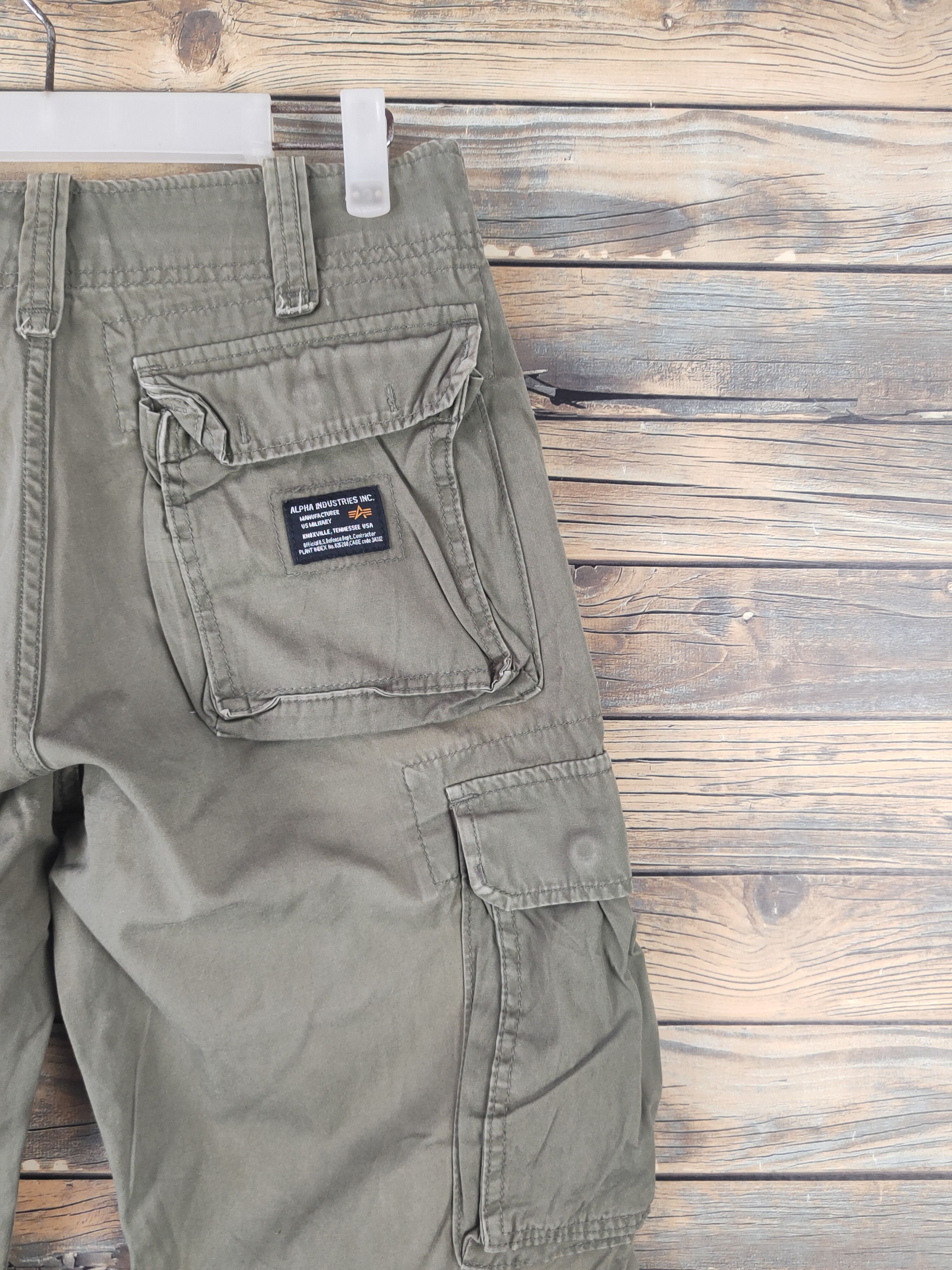 Alpha Industries DL Alpha Industries Olive Multipocket Cargo Pants #1865 Size US 28 / EU 44 - 12 Thumbnail