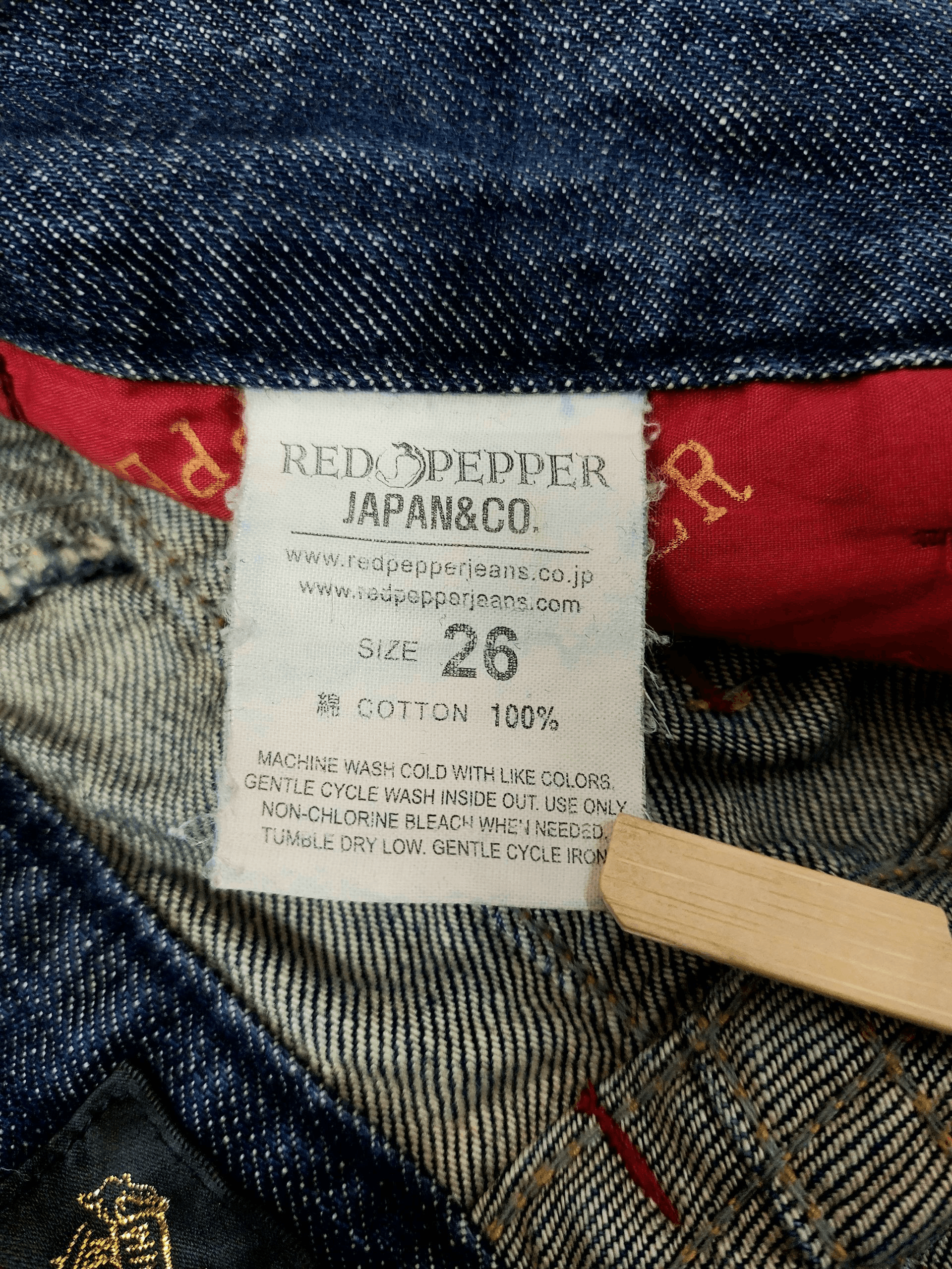 Vintage 🔥Red Pepper Jeans Flare Union Jack Style Size 28" / US 6 / IT 42 - 12 Thumbnail