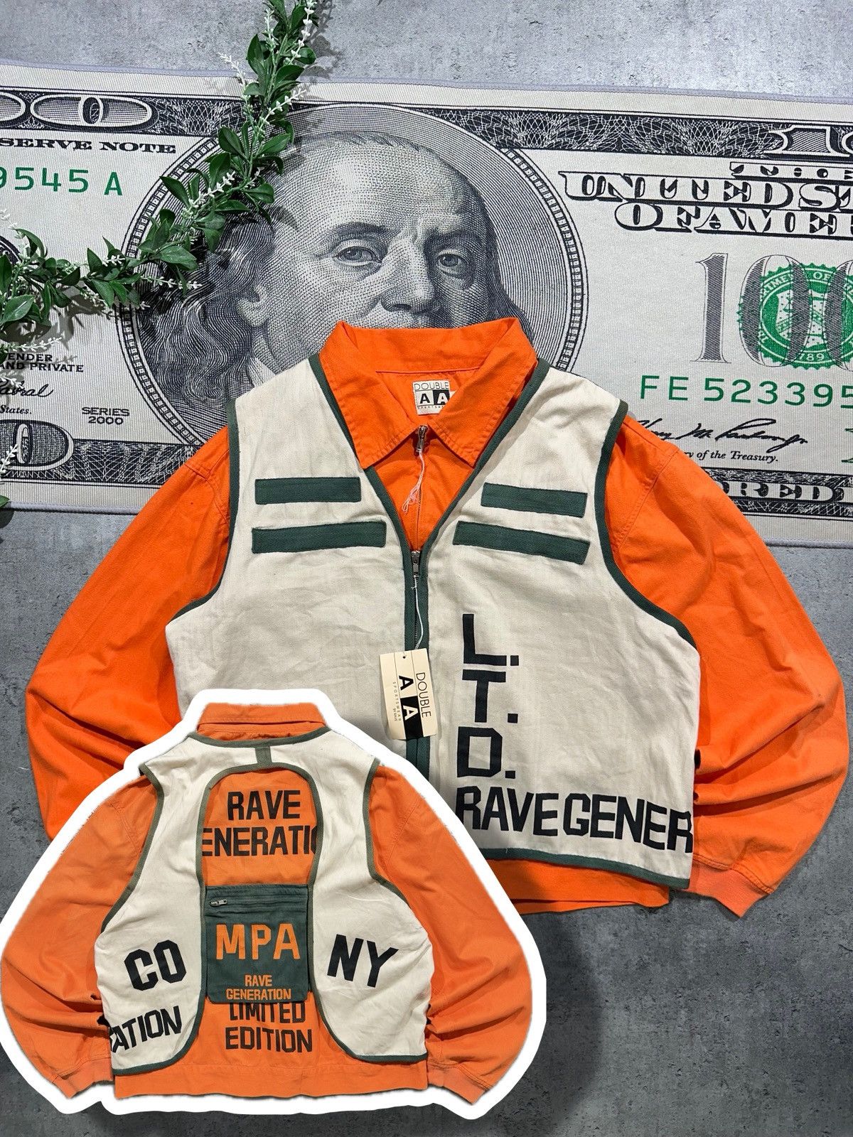 Rare Vintage Japanese Rave Generation Utility Vest Jacket