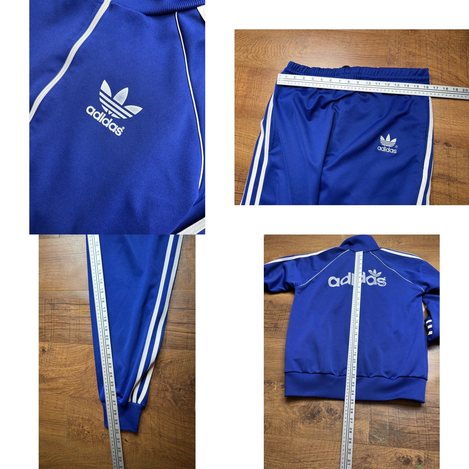 Adidas VINTAGE adidas Track Suit Blue 2 Piece Men’s M Jacket Pants Set Size 40R - 10 Thumbnail