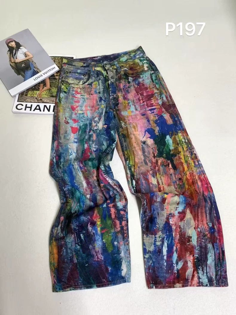 Acne Studios Acne Studios Wide-leg graffiti jeans Size US 34 / EU 50 - 1 Thumbnail