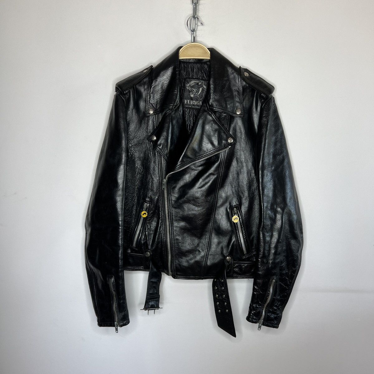 Designer 90s Real Leather Vintage Ramones Punk Biker Goth y2k Jacket Size US M / EU 48-50 / 2 - 1 Thumbnail