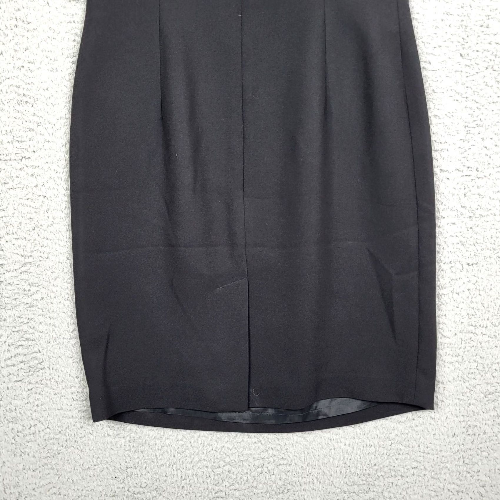 Loft LOFT By Ann Taylor Women Black Sheath Dress Size 4P Petite | Short Sleeve Square Neck Casual 4P Women Dress LOFT Sheath Black Size S / US 4 / IT 40 - 6 Thumbnail