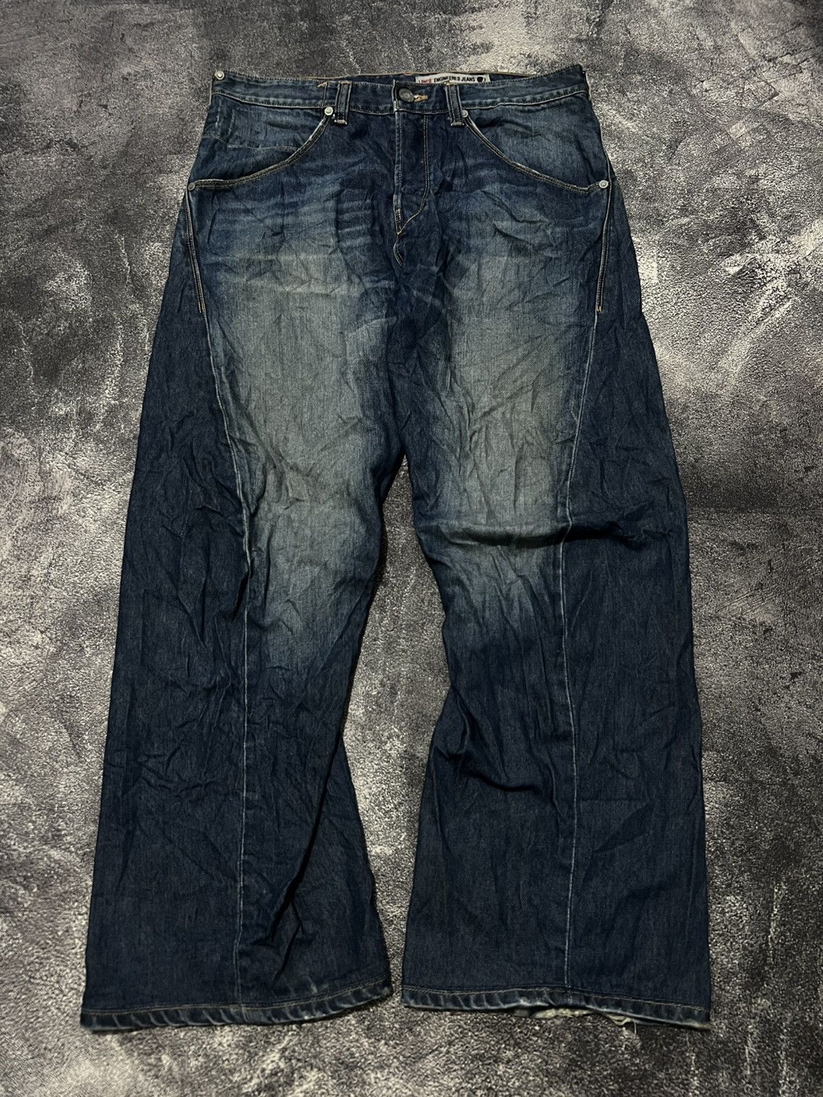 Levi's Vintage Clothing Levis Engineered Belt Buckle Back Jeans Size US 34 / EU 50 - 5 Thumbnail