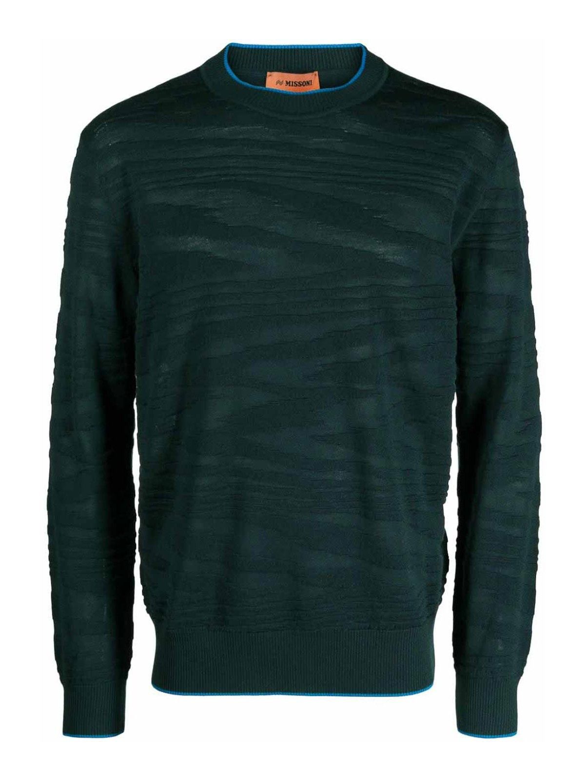 Missoni o1y0225 Crewneck Sweater in Dark Green Size US M / EU 48-50 / 2 - 1 Thumbnail