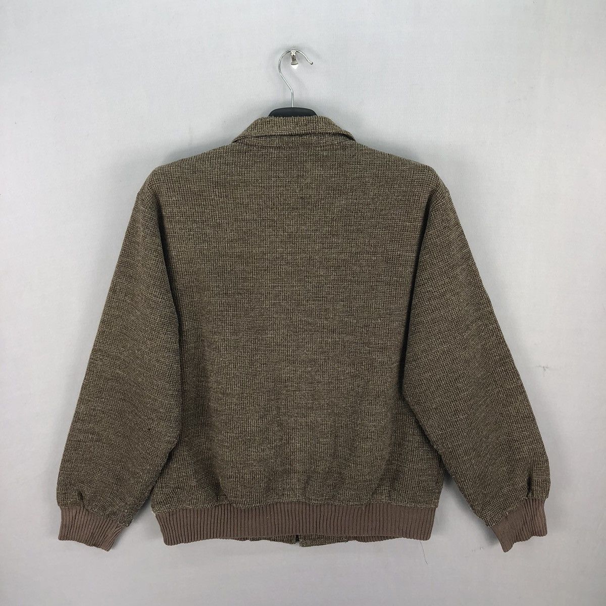 Japanese Brand Vintage 80's Wool Zipper Jacket Open Collar by Winbull Size US S / EU 44-46 / 1 - 4 Thumbnail
