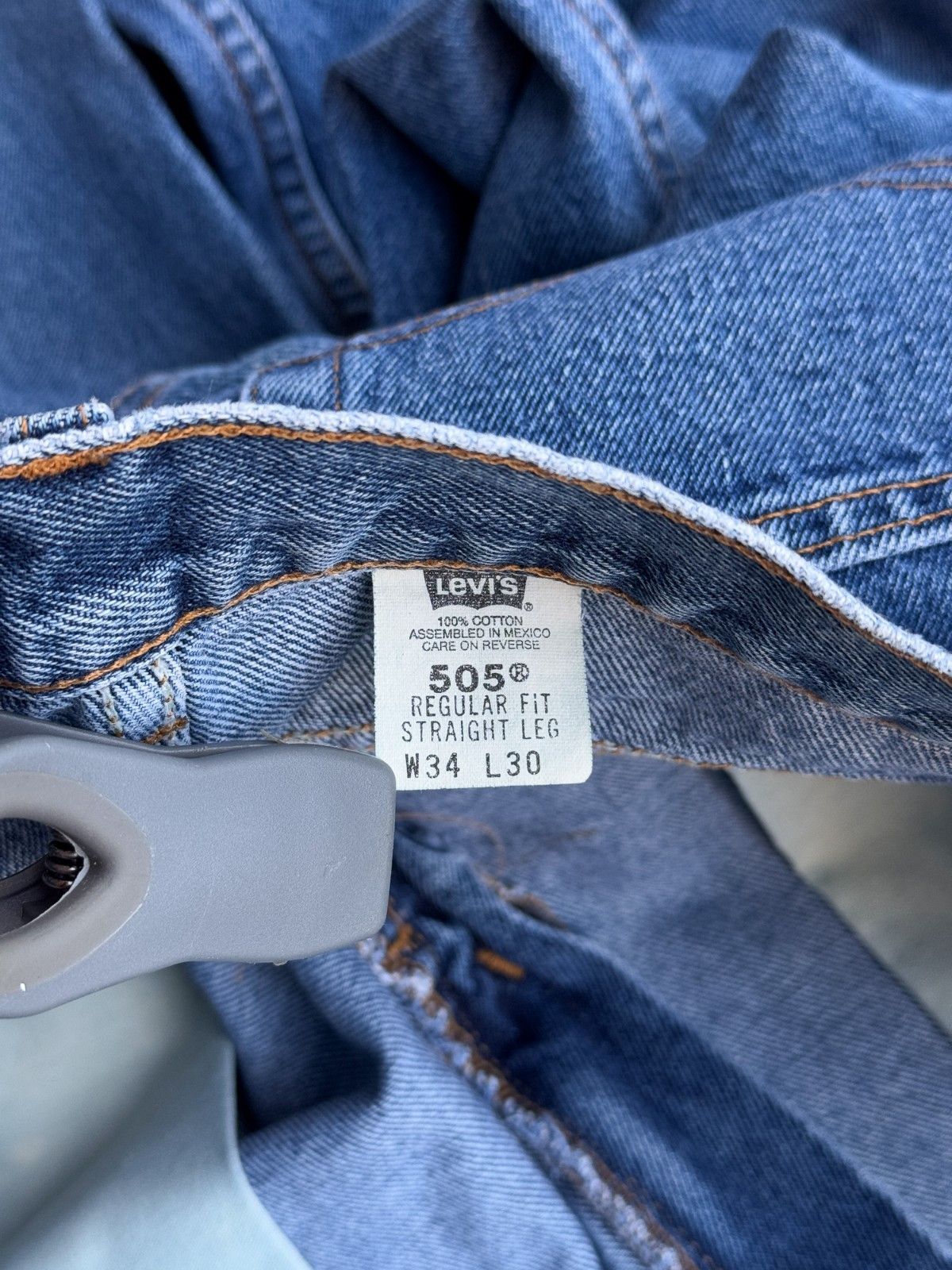 Levi's Vintage 90s Levi’s 505 Straight Leg Jeans Denim 34x30 Size US 34 / EU 50 - 4 Thumbnail