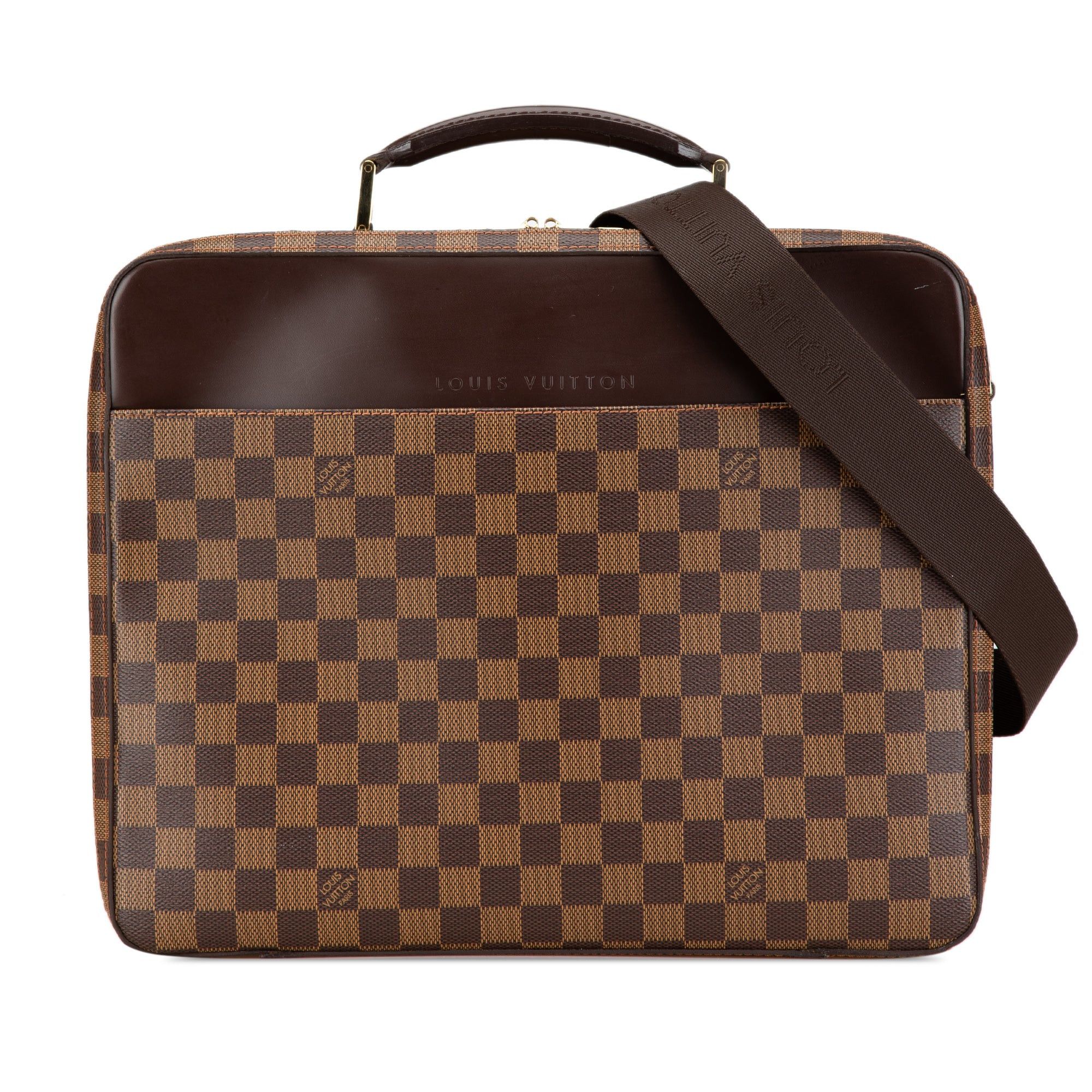 Louis Vuitton Damier Ebene Computer Holder Sabana Brown
