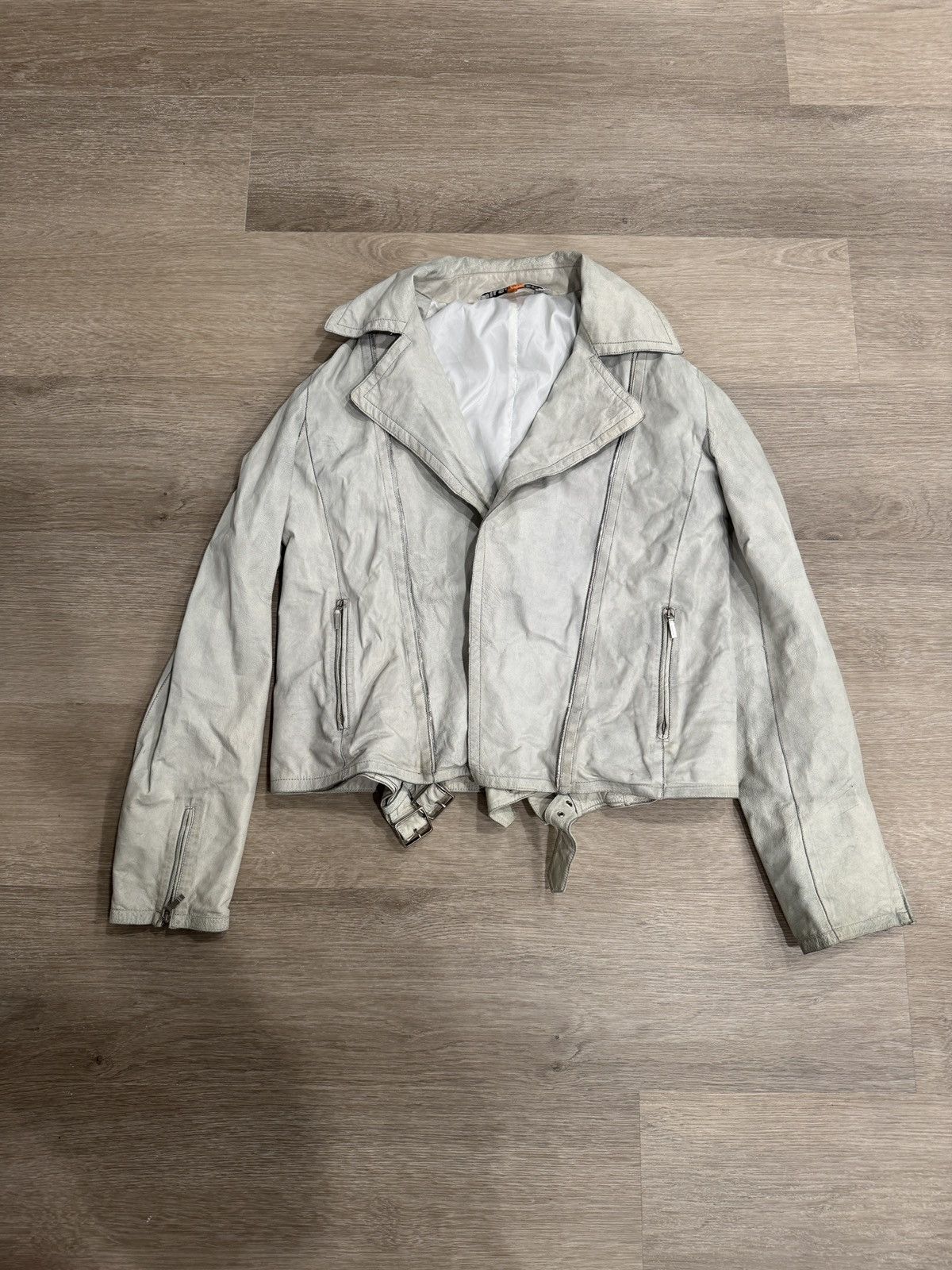 Jil Sander Jil sander Calfskin Rider Jacket White Size US S / EU 44-46 / 1 - 1 Thumbnail