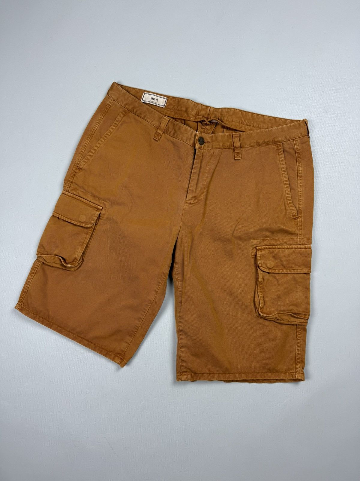 Designer Ami Alexandre Mattiussi Men’s Garment Dyed Cargo Shorts Size US 34 / EU 50 - 5 Thumbnail
